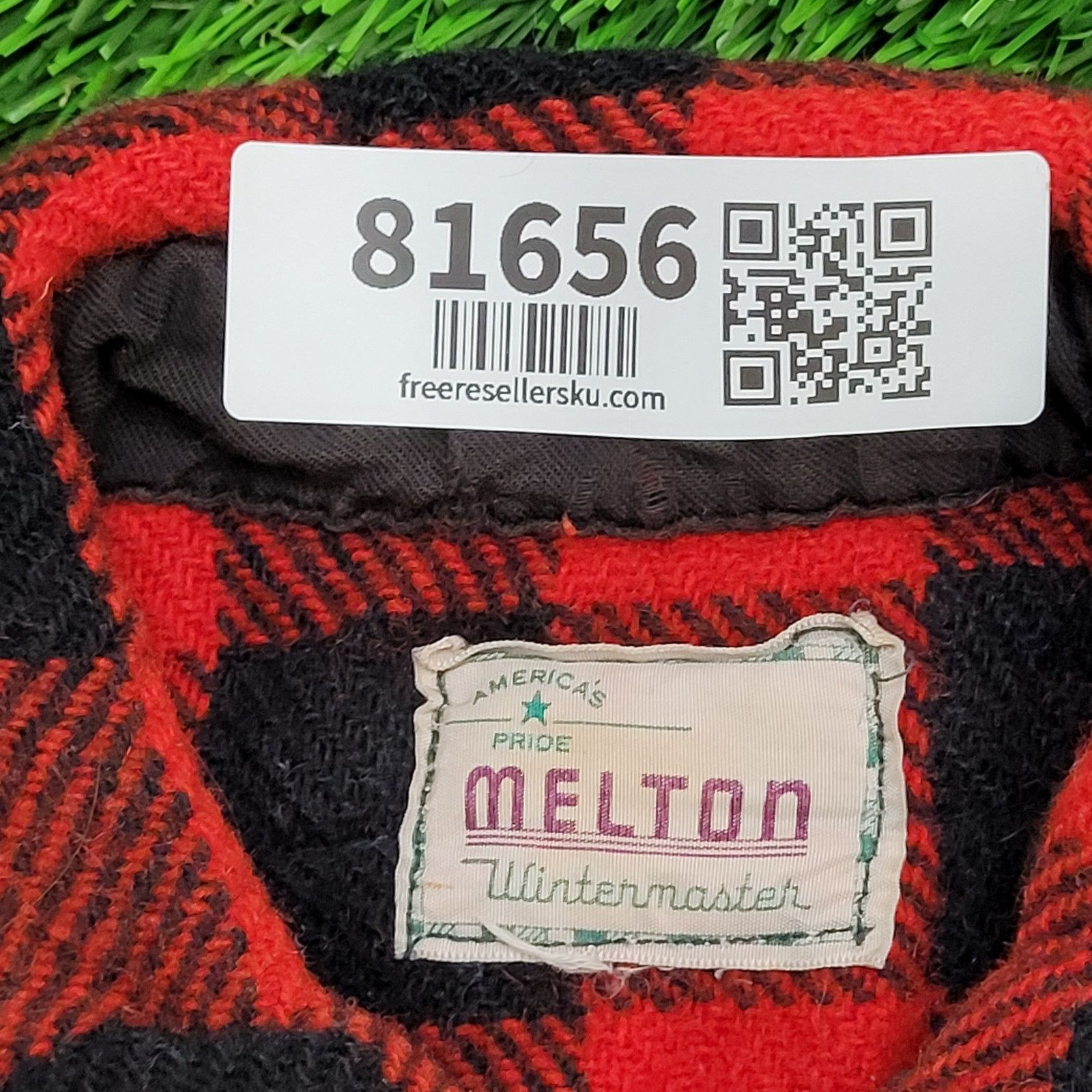 Vintage Vintage 50s Melton Wool Button Shirt L 22x27 Buffalo Plaid Size US L / EU 52-54 / 3 - 8 Thumbnail