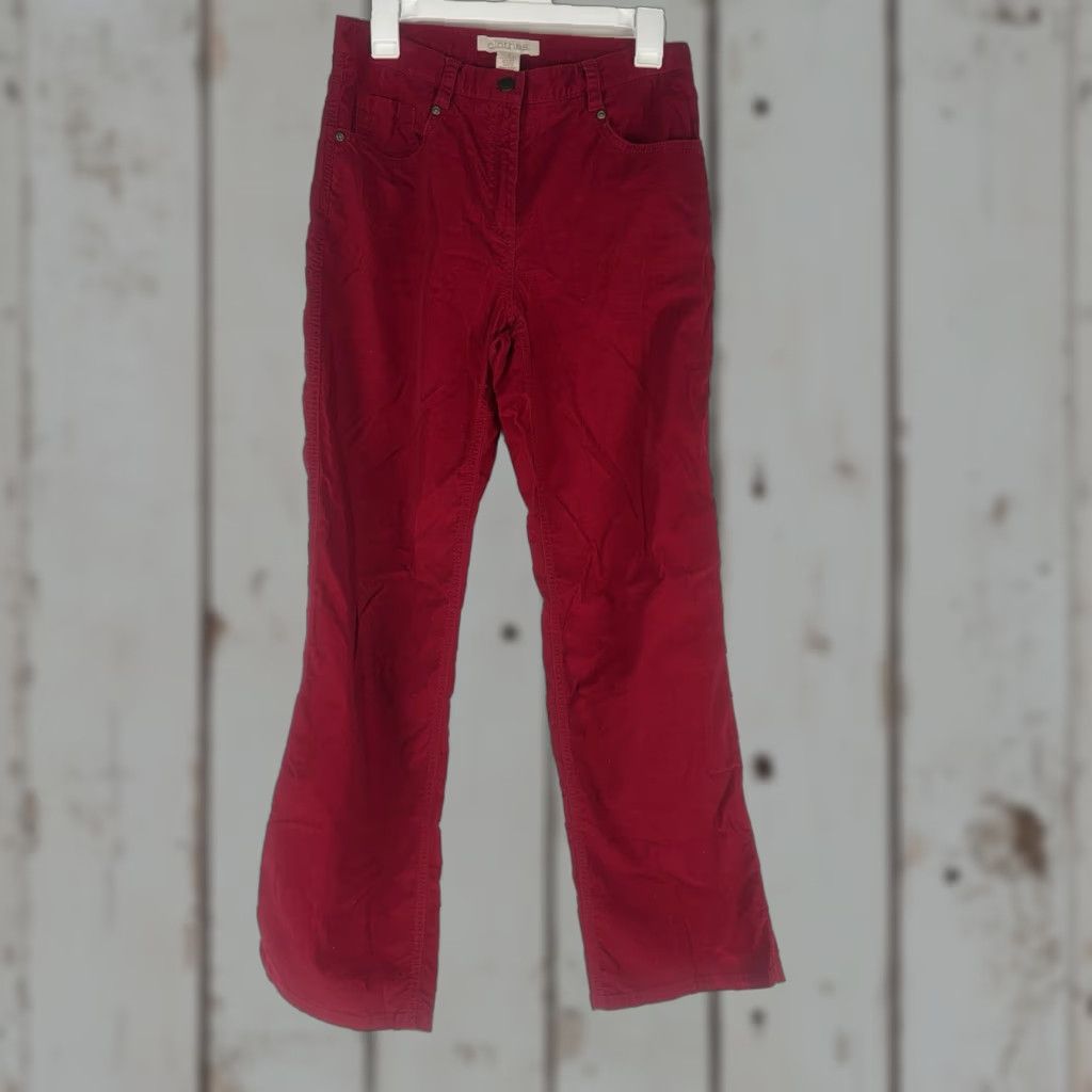 Velvet VINTAGE Clothes Women’s Red Velvet Bootcut Dress Pants Size 6 Business Casual Workwear Size 28" / US 6 / IT 42 - 1 Thumbnail