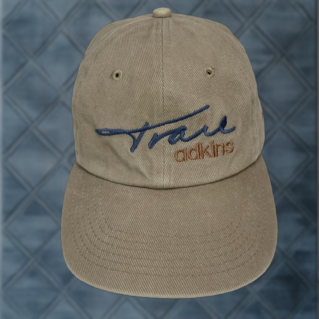 Vintage VINTAGE Unbranded Baseball Cap Hat Mens Beige One Size 90s Punk Retro Rock Trace Adkins Promo Cap Strap Back Big Time CD Release Vintage Hat Size ONE SIZE - 1 Thumbnail
