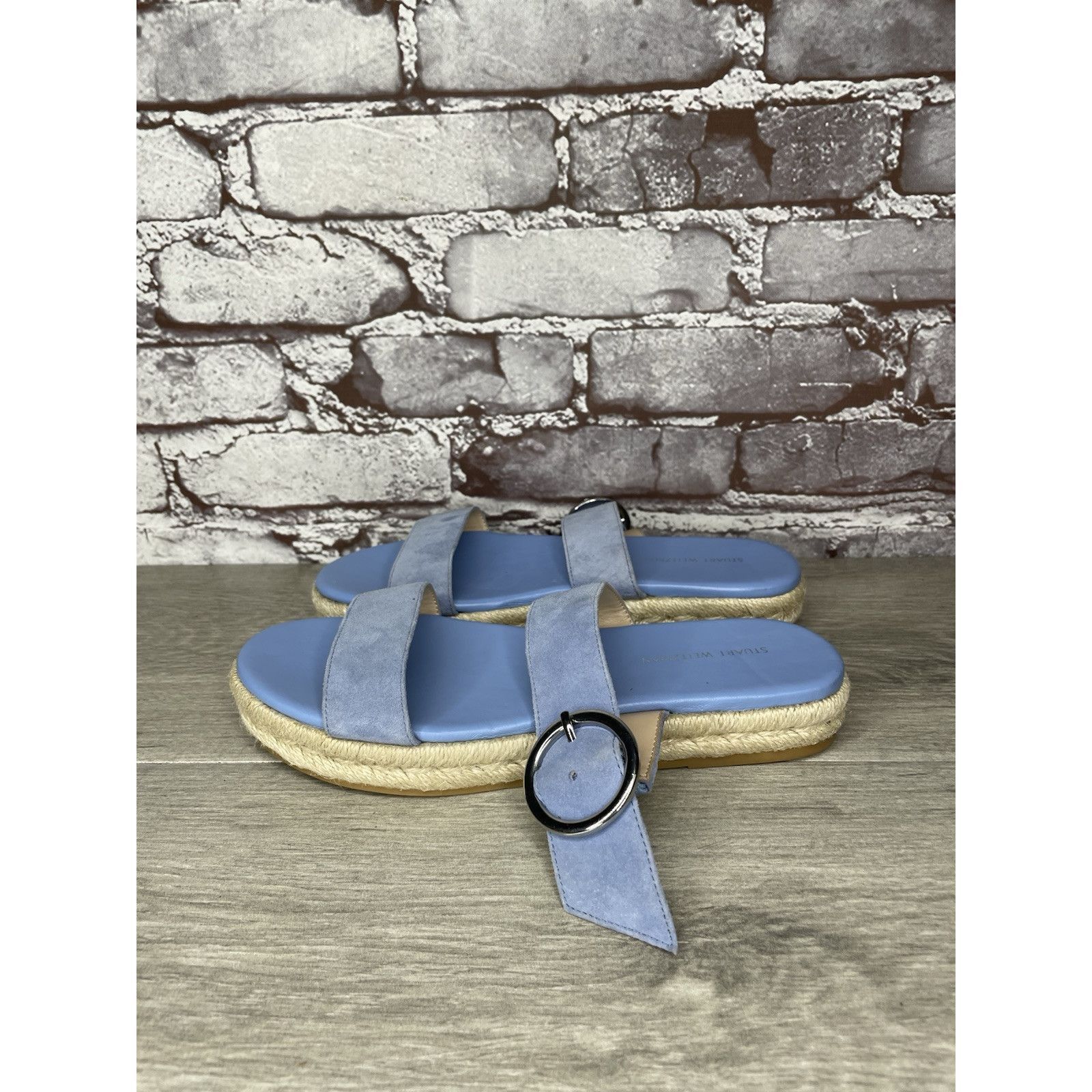 Stuart Weitzman Stuart Weitzman Periwinkle Blue Suede Leather Espadrille San Size US 6 / IT 36 - 21 Thumbnail