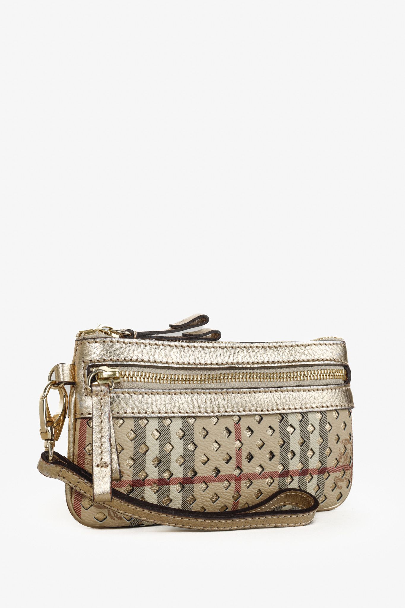 Burberry Burberry Check Laser Cut Gold Wristlet Size ONE SIZE - 2 Thumbnail