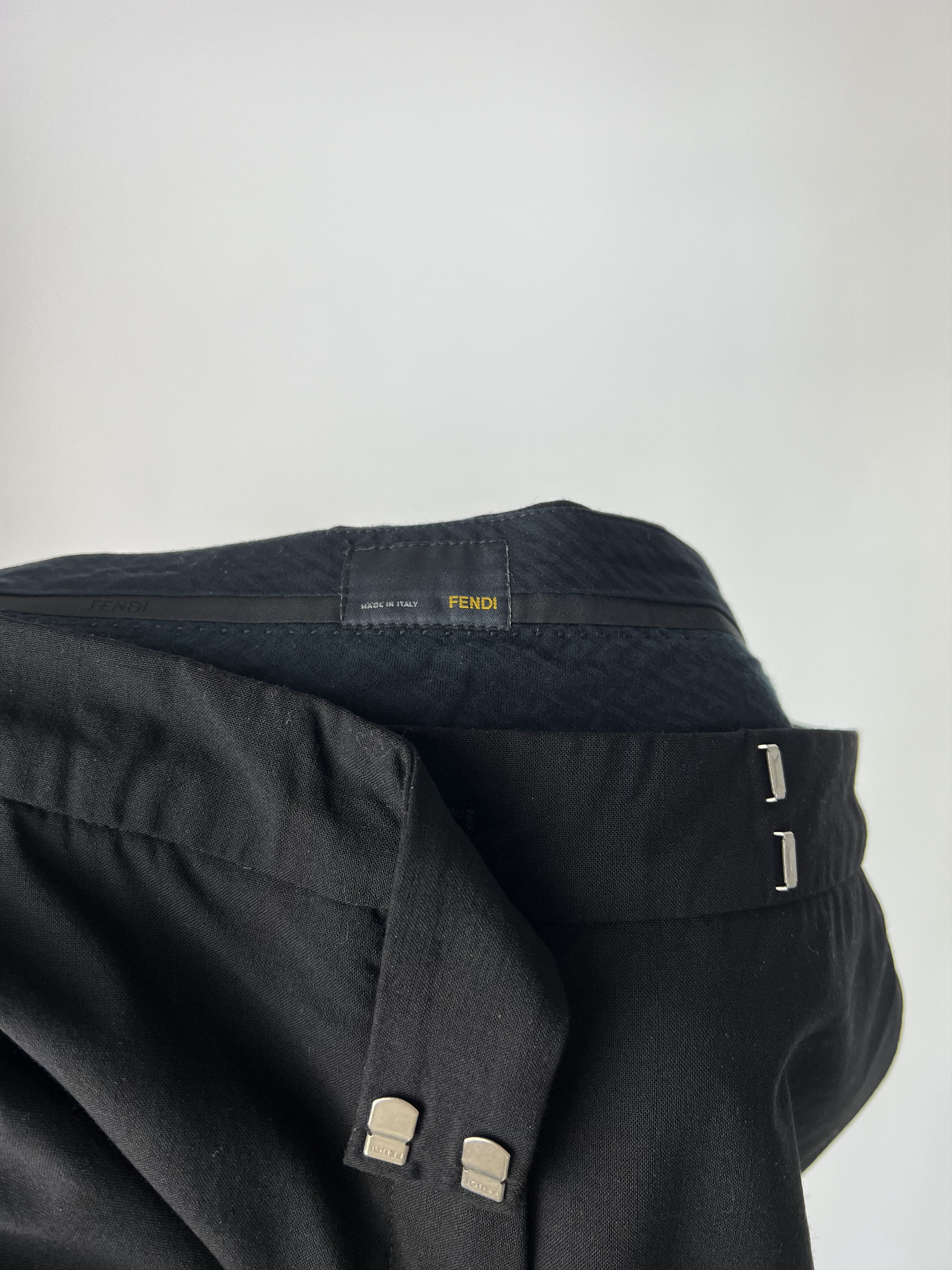 Fendi × Vintage Fendi Vintage Women's Black Wool Pants Size IT44 Size 30" / US 8 / IT 44 - 7 Thumbnail