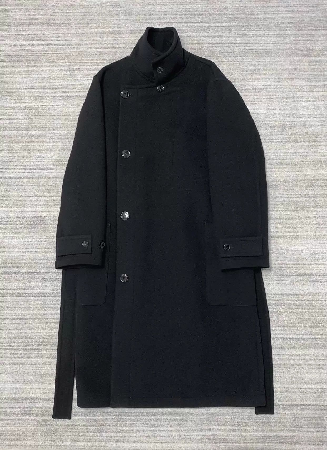 Lemaire Lemaire Warp Coat Black Wool Long XS Size US XS / EU 42 / 0 - 1 Thumbnail