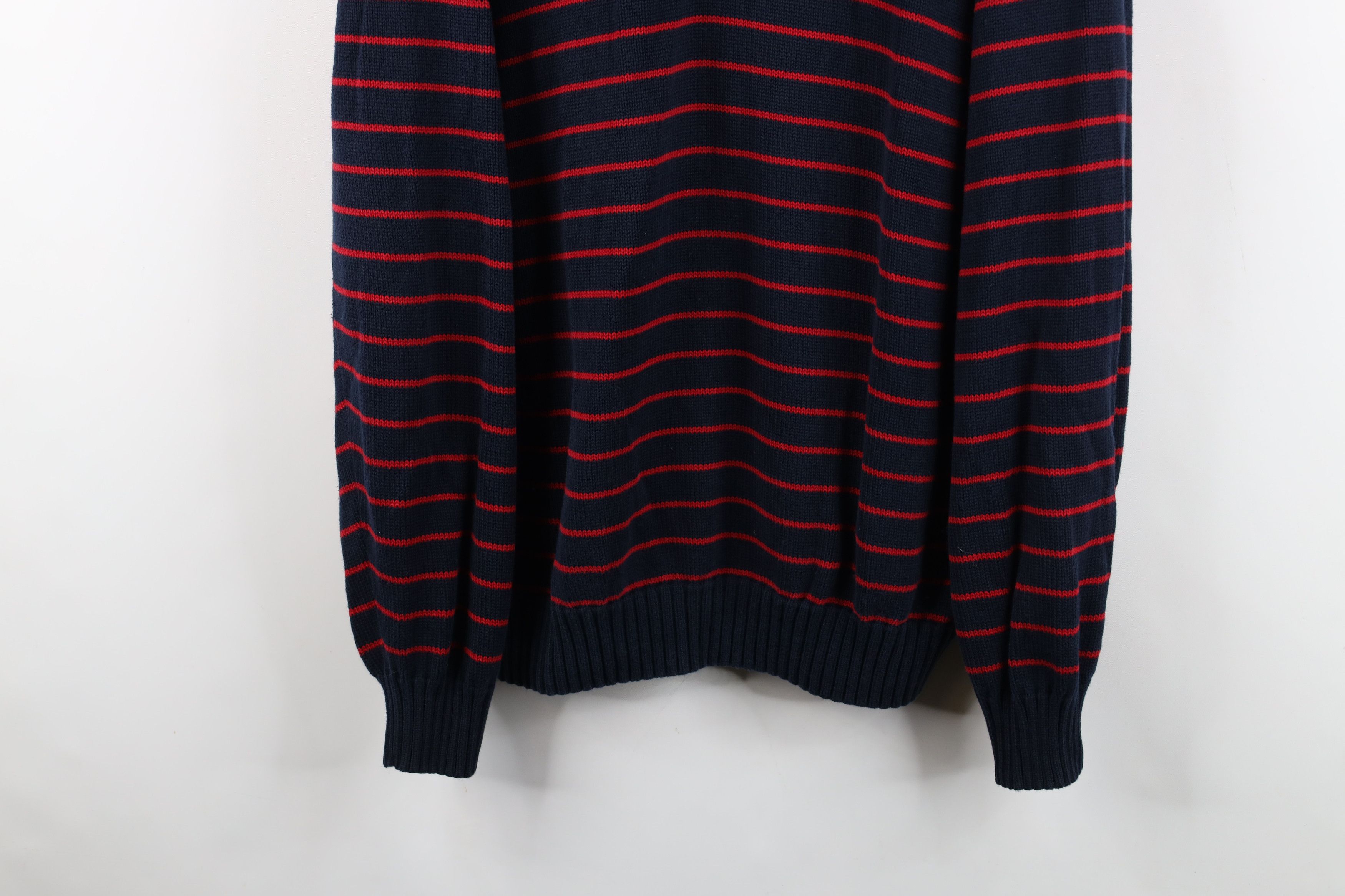 Brooks Brothers Vintage 90s Brooks Brothers Knit Striped Collared Sweater Size US L / EU 52-54 / 3 - 3 Thumbnail