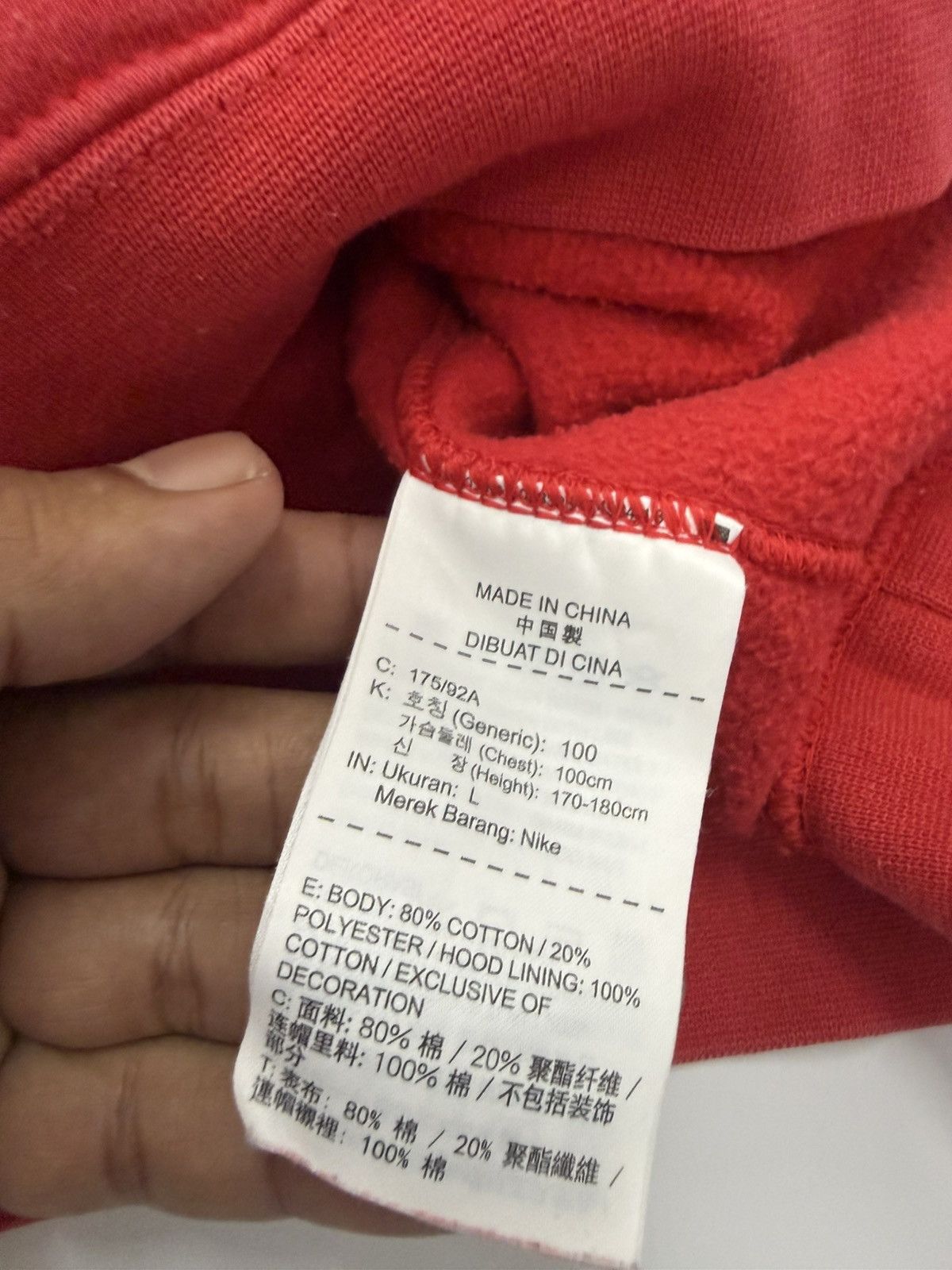 Nike 🔥 Nike Big Logo Sunfaded in Red Sweatshirt hoodie - L Size US L / EU 52-54 / 3 - 7 Thumbnail