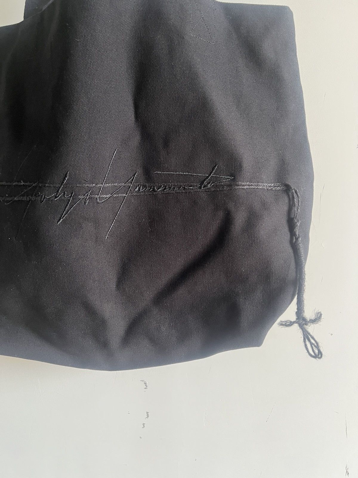 Yohji Yamamoto Yohji Yamamoto AOYAMA Limit - BLACK Embroidered TOTE BAG Size ONE SIZE - 3 Thumbnail