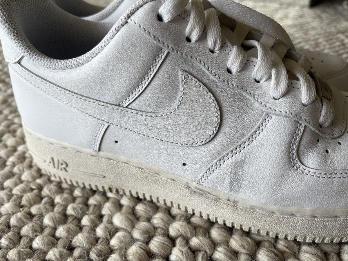 Nike All white Nike Air Force 1 low top sneakers Size US 10 / EU 43 - 2 Thumbnail