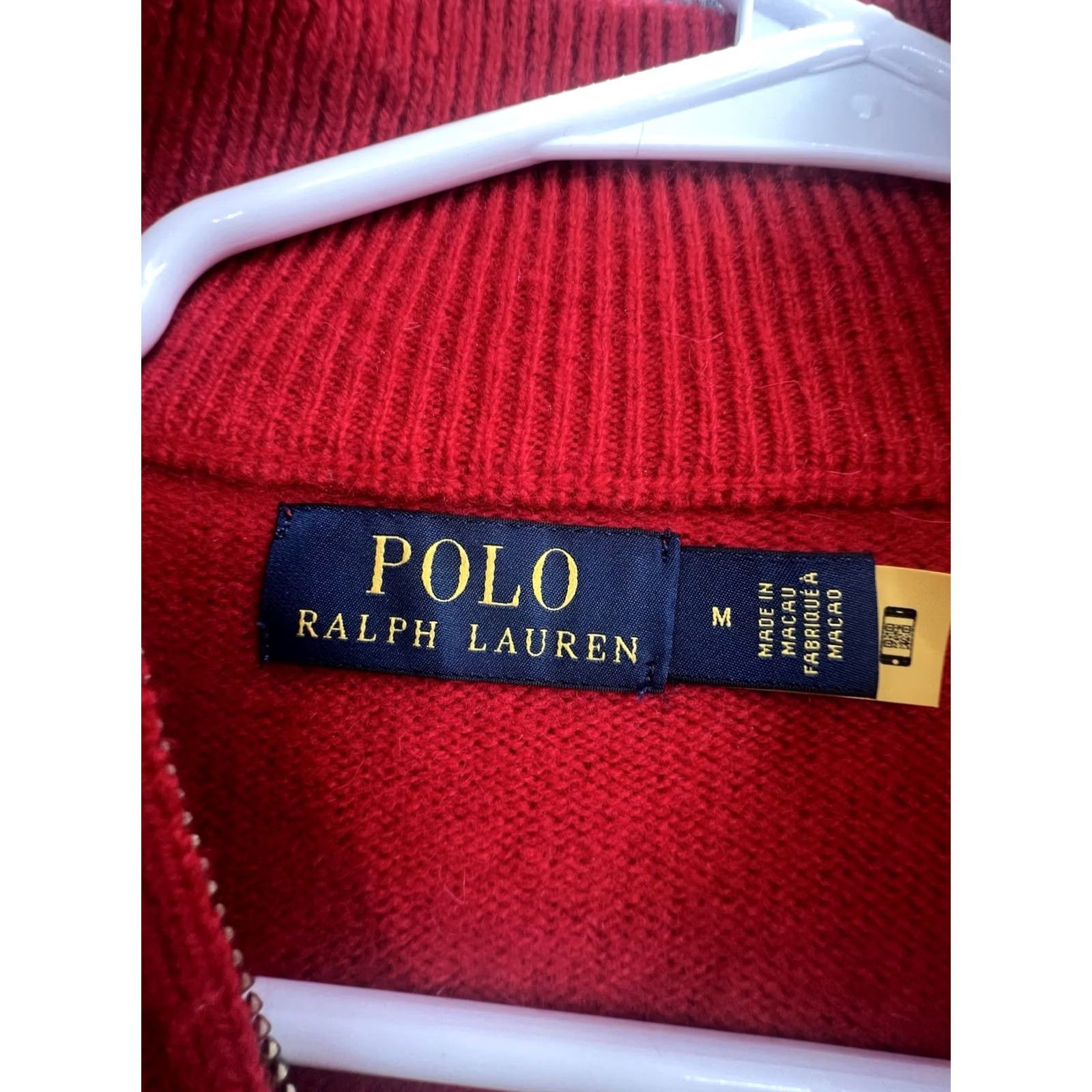 Polo Ralph Lauren Polo Ralph Lauren Sweater Pullover 1/4 Zip M Red Mens Knit Logo Embroidered Mock Neck Casual Christmas Holiday Classic Preppy Size US M / EU 48-50 / 2 - 5 Thumbnail