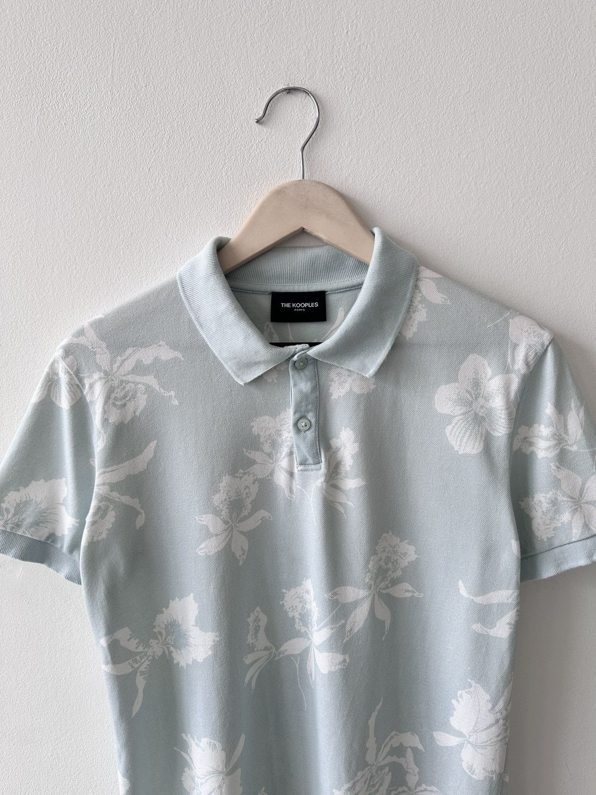 The Kooples THE KOOPLES Paris S Polo Shirt Blue Floral Flower Print Size US S / EU 44-46 / 1 - 5 Thumbnail