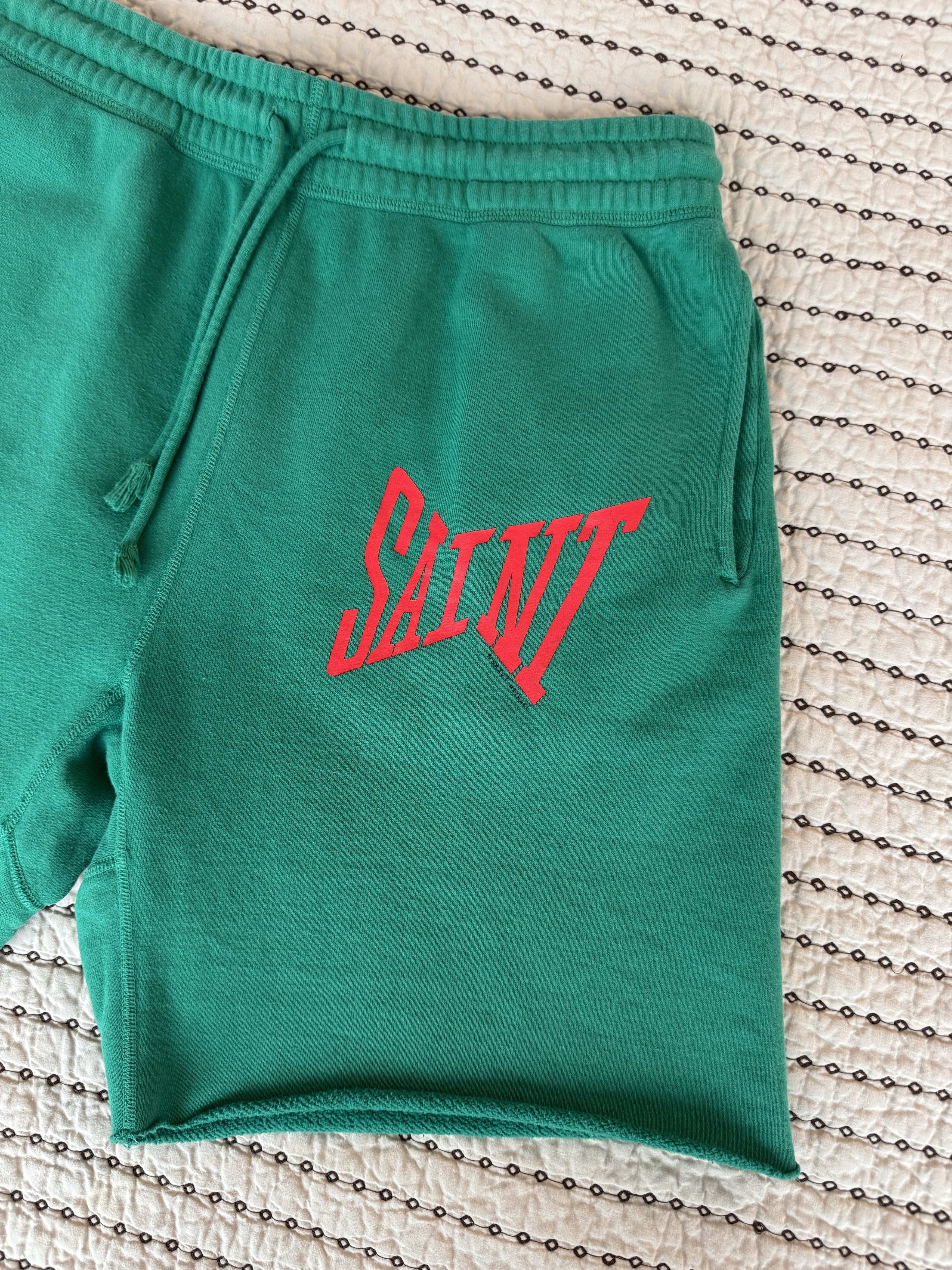 Saint Michael SAINT MICHAEL MXXXXXX LOGO SWEAT SHORT GREEN Size US 30 / EU 46 - 4 Thumbnail