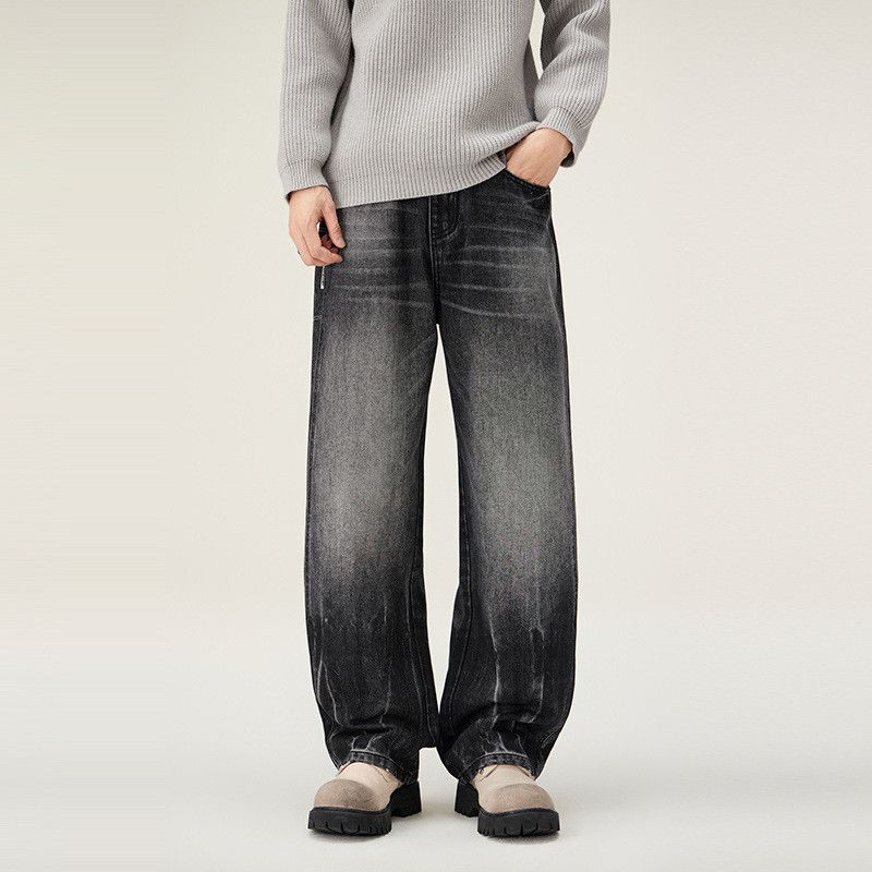 Japanese Brand American street men's lightning straight loose jeans Size US 32 / EU 48 - 1 Thumbnail
