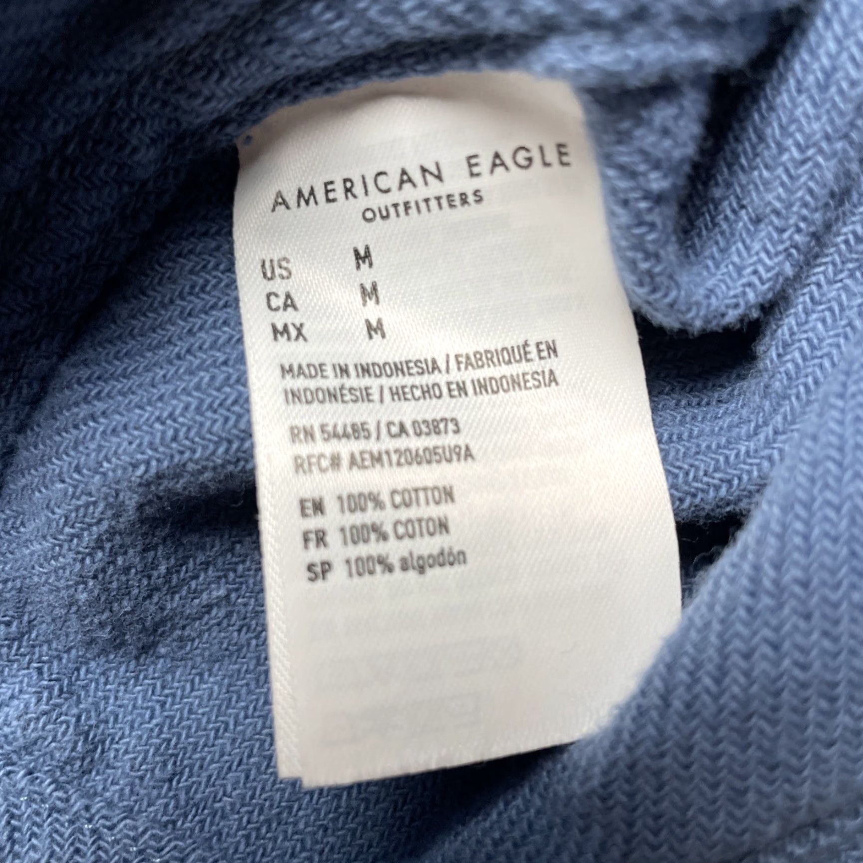 American Eagle Outfitters American Eagle Outfitters Shirt Mens M Blue Relaxed Chamois Flannel Button Cabincore Outdoor Work Garpcore Mock? Size US M / EU 48-50 / 2 - 7 Thumbnail