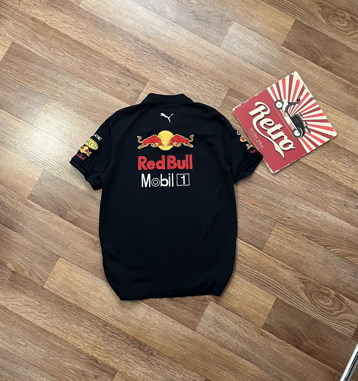 Red Bull Vintage Puma Red Bull Racing Mobil 1 Team Polo T Shirt Size US L / EU 52-54 / 3 - 7 Thumbnail