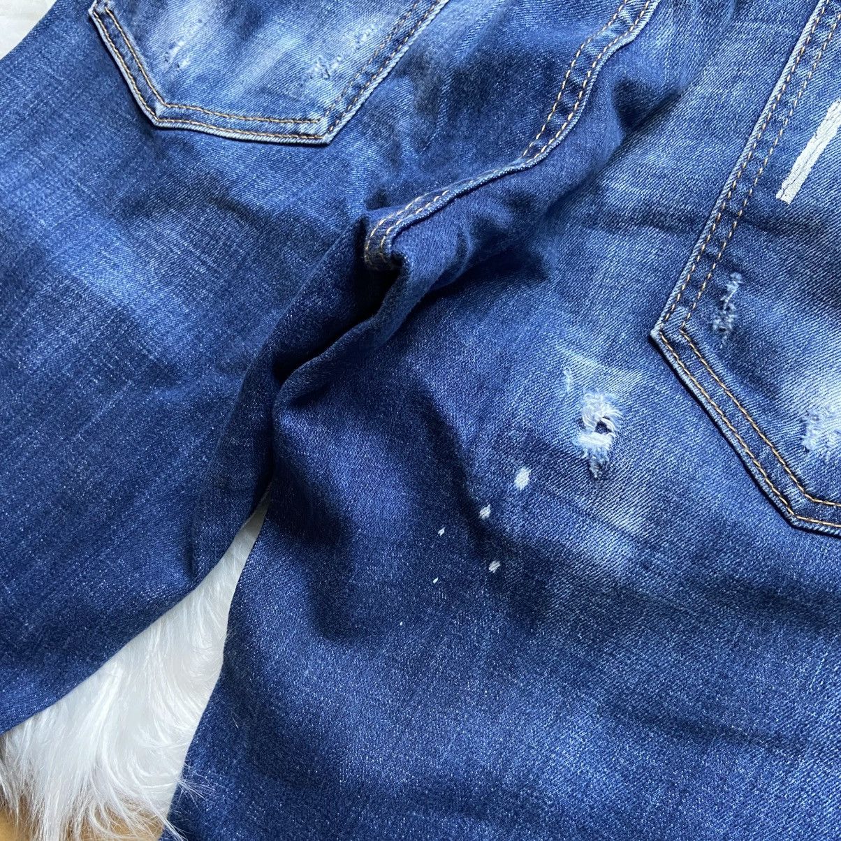 Dsquared2 📌 Crazy Dsquared2 Slim Fit Distressed Jeans Mens 32 Size US 32 / EU 48 - 10 Thumbnail