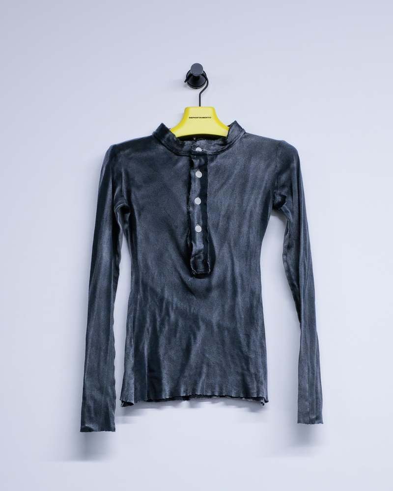 Edward Cuming Edward Cuming Black Raw Stack Henley Size US XL / EU 56 / 4 - 1 Thumbnail