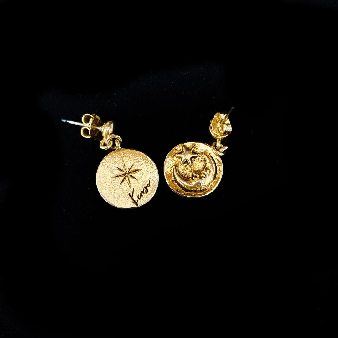 Kenzo KENZO Signature Star Moon Vintage Earrings Size ONE SIZE - 1 Thumbnail