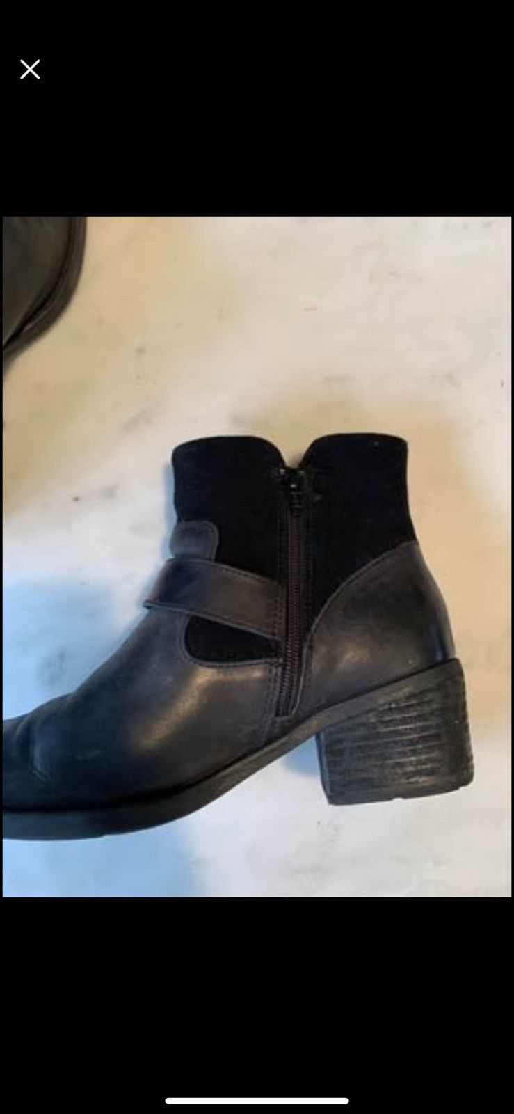 Born BORN KORITA WESTERN BOOTIE Ankle Booties BLACK Leather Suede Women 9.5 Boots. Paid $120 Size US 9.5 / IT 39.5 - 7 Thumbnail