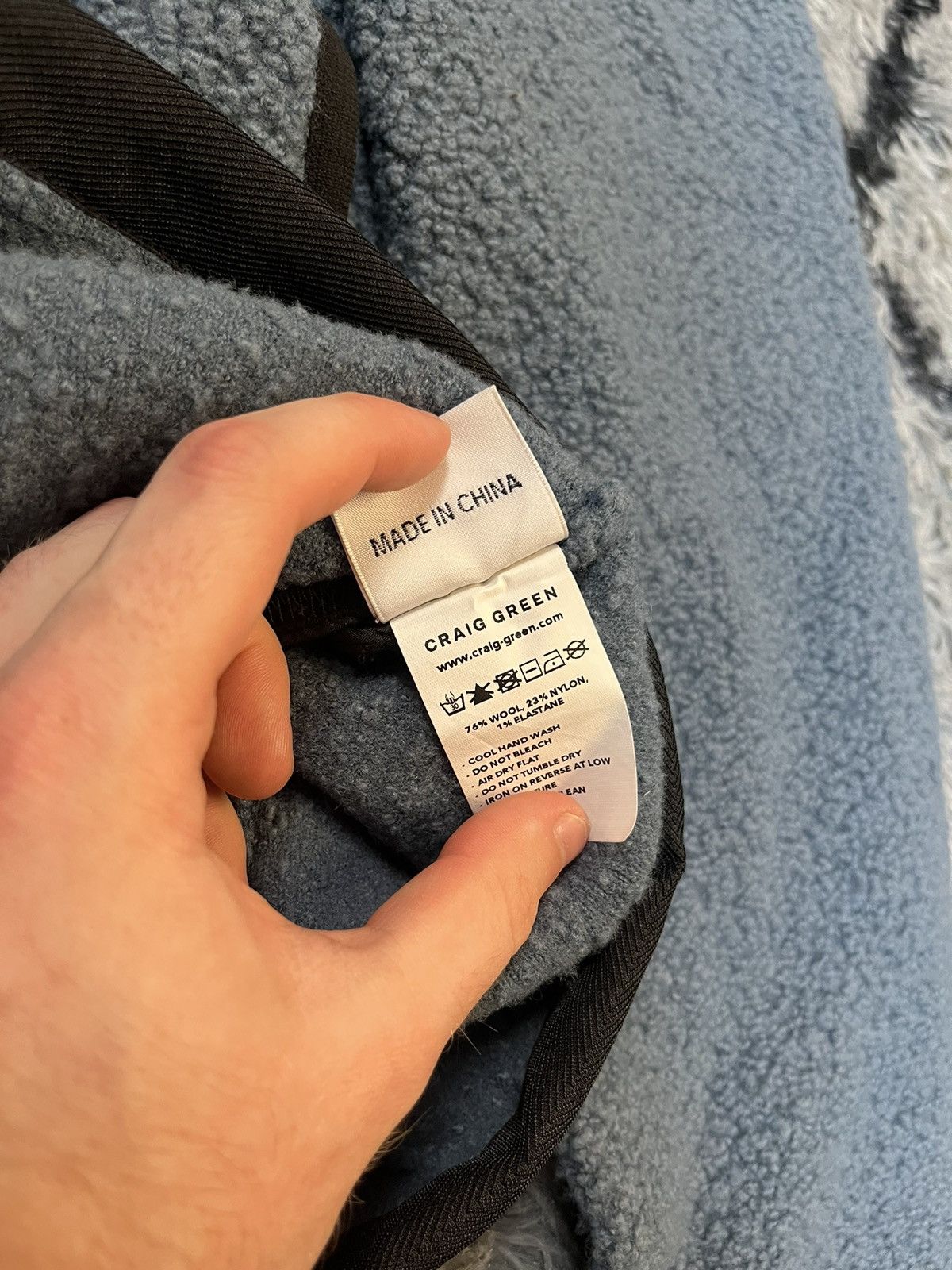 Craig Green Craig Green Boucle Fleece Zip Up Jacket Blue | L Size US L / EU 52-54 / 3 - 6 Thumbnail