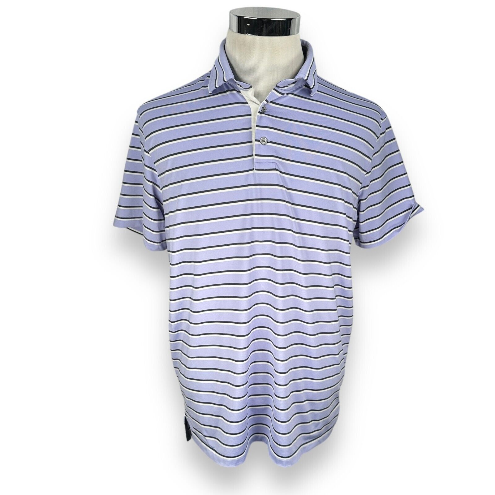 Other Greyson Polo Shirt Men’s Large Purple Black Striped Golf Size US L / EU 52-54 / 3 - 1 Thumbnail