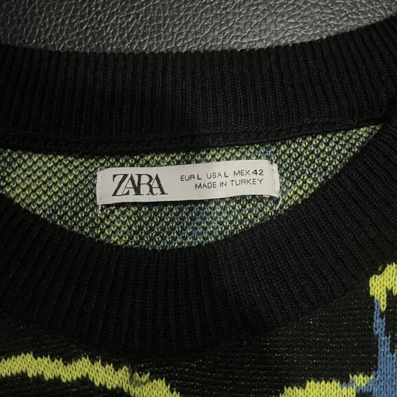 Zara zara knit sweater colorful Size US L / EU 52-54 / 3 - 8 Thumbnail