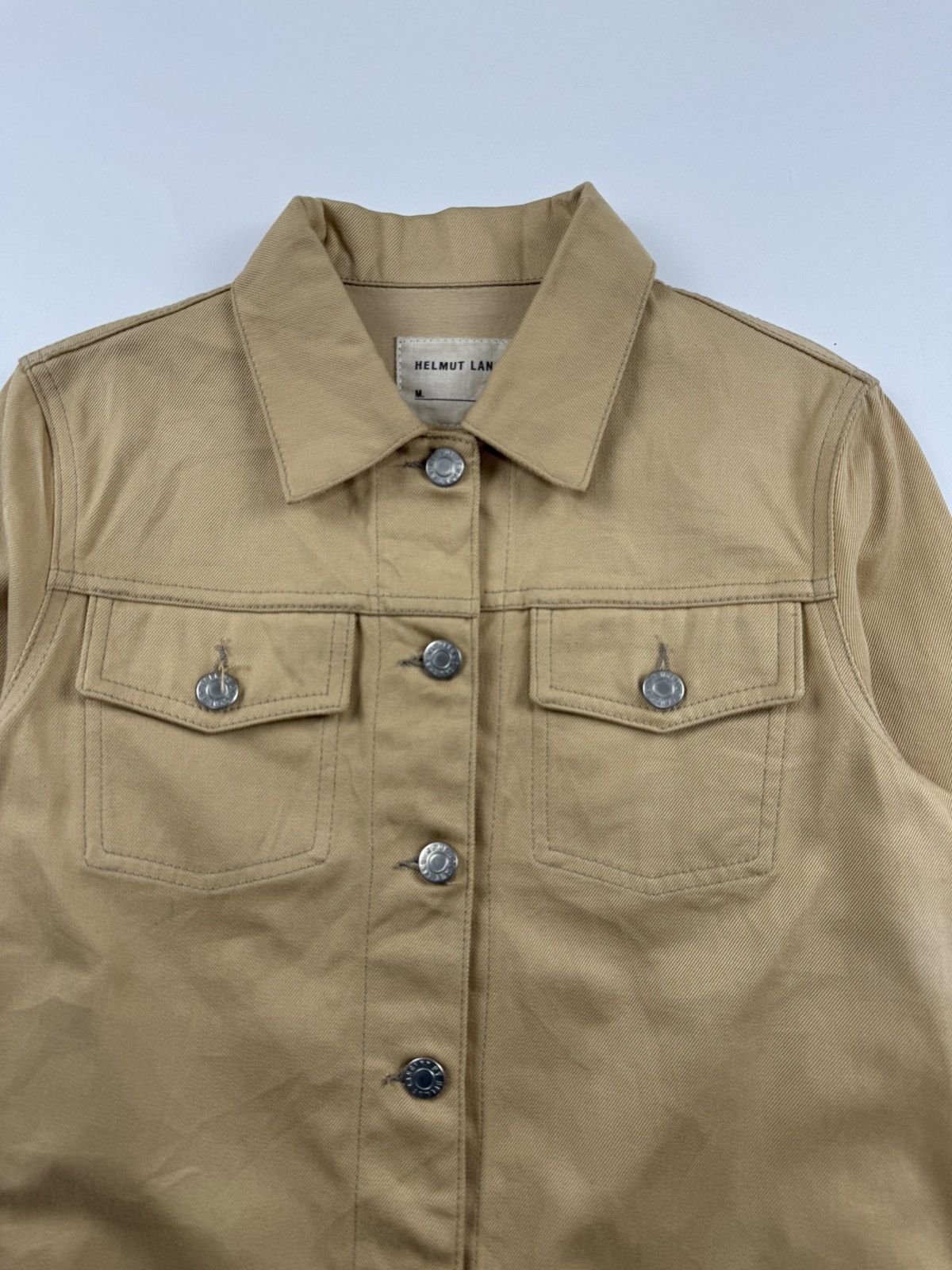 Helmut Lang Helmut Lang Raw Silk Denim Trucker Size US XS / EU 42 / 0 - 5 Thumbnail