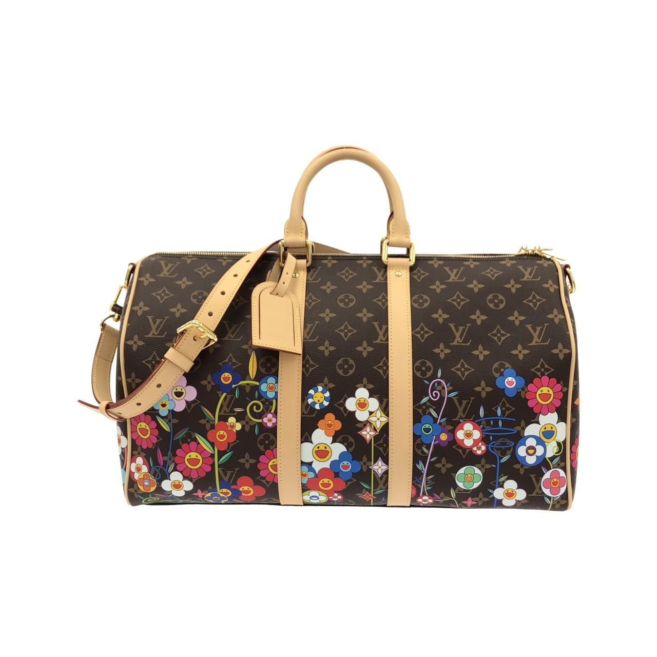Louis Vuitton Louis Vuitton Louis Vuitton Keepall Bandouliere Monogram Boston Bag Textile Travel Bag M14182 DUTY FREE for USA Size ONE SIZE - 1 Thumbnail