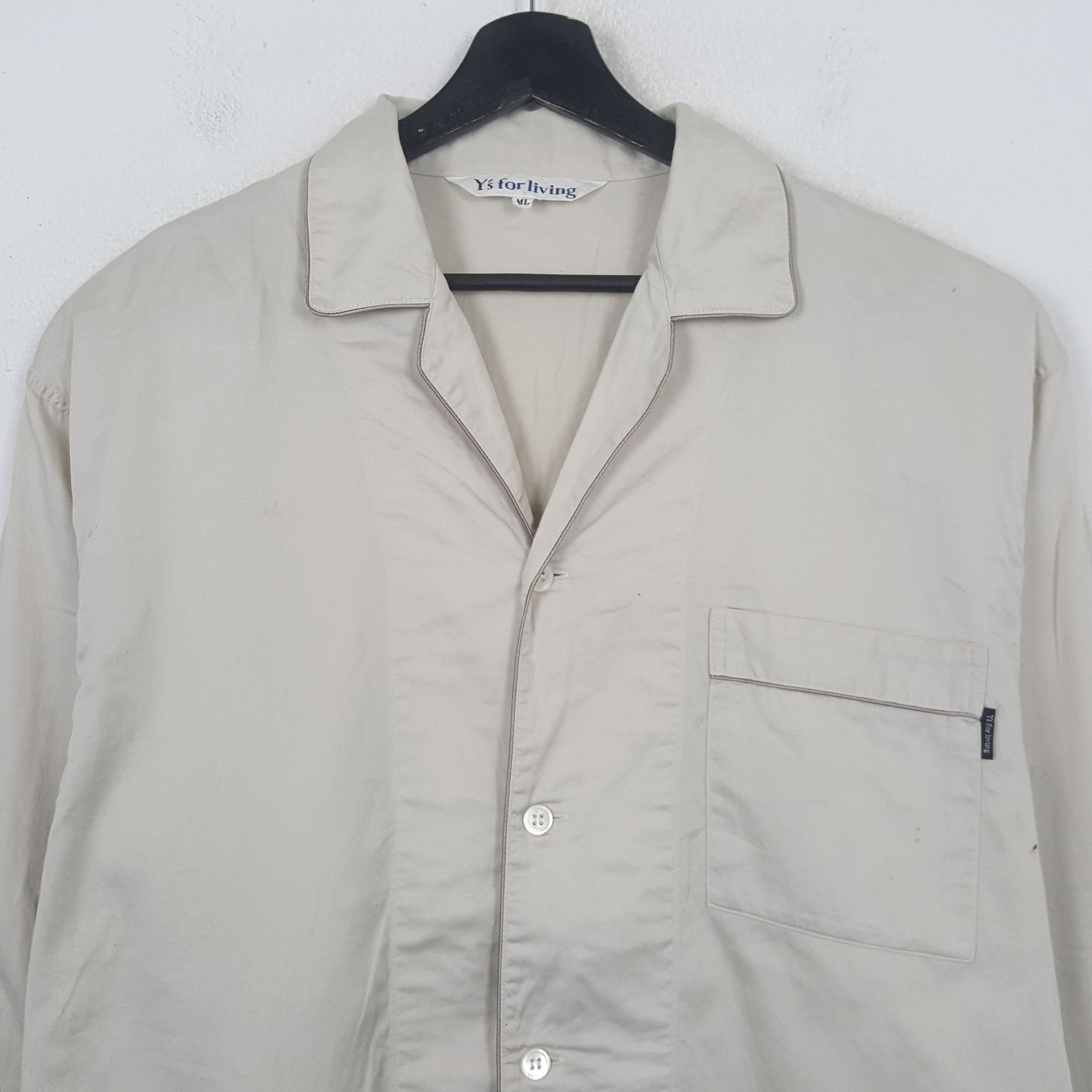 Yohji Yamamoto Ys For Living by Yohji Yamamoto Designer Shirt C294N76 Size US XL / EU 56 / 4 - 2 Thumbnail