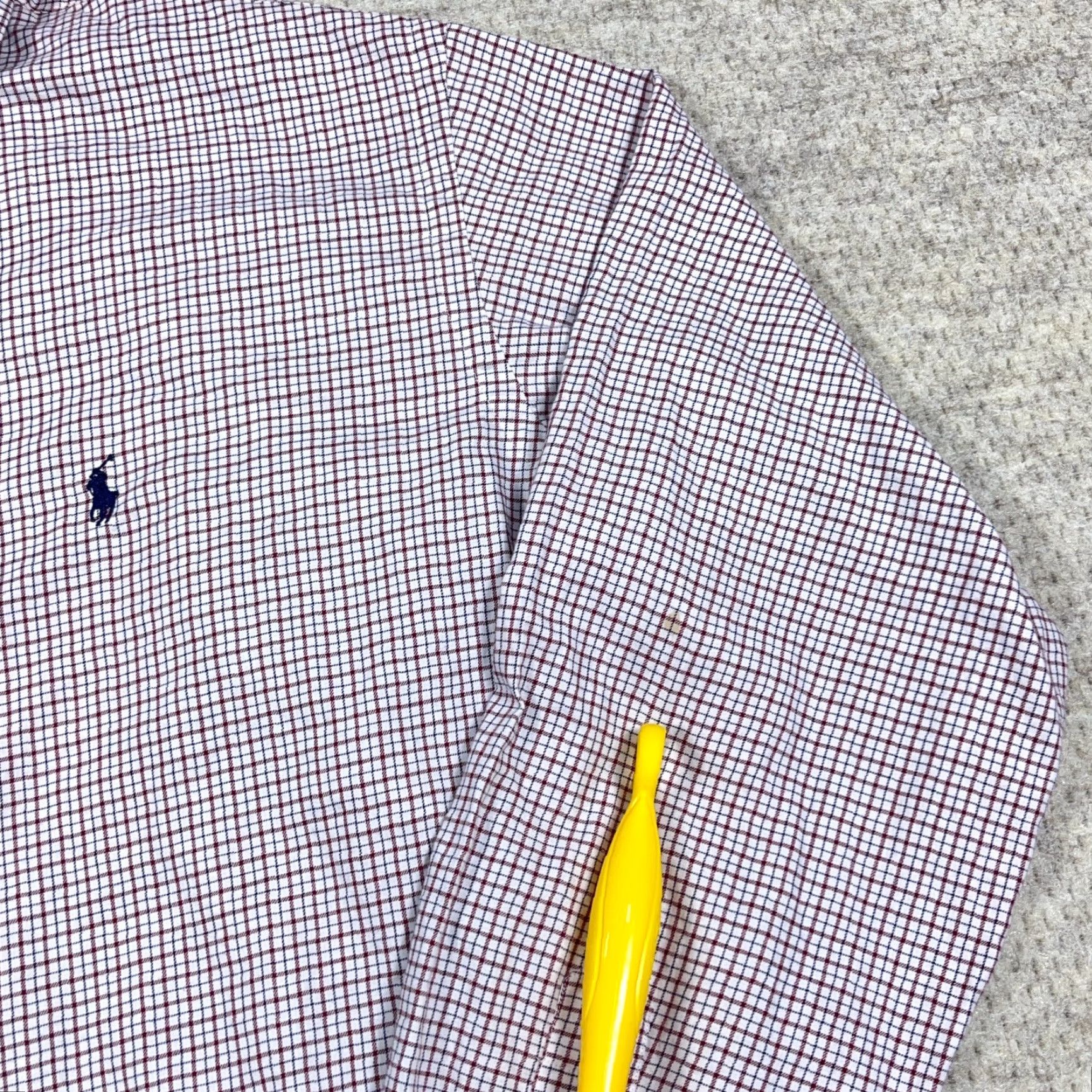 Ralph Lauren Ralph Lauren Shirt Men 16.5 34 Maroon Button Up Tattersall Plaid Blue Pony Large Color Red Classic Dress Shirt Mens Size US XL / EU 56 / 4 - 4 Thumbnail