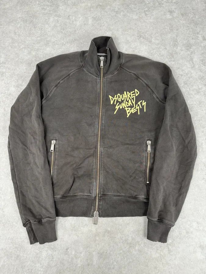 Dsquared2 AW2005 Dsquared2 Brown Religious Graphic Zip-Up Sweater Size US L / EU 52-54 / 3 - 4 Thumbnail