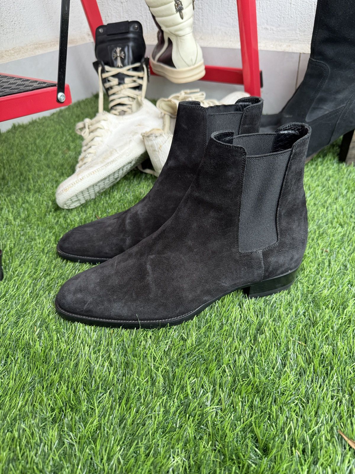 Saint Laurent Paris Suede wyatt boots by Hedi slimane Size US 7 / EU 40 - 1 Thumbnail