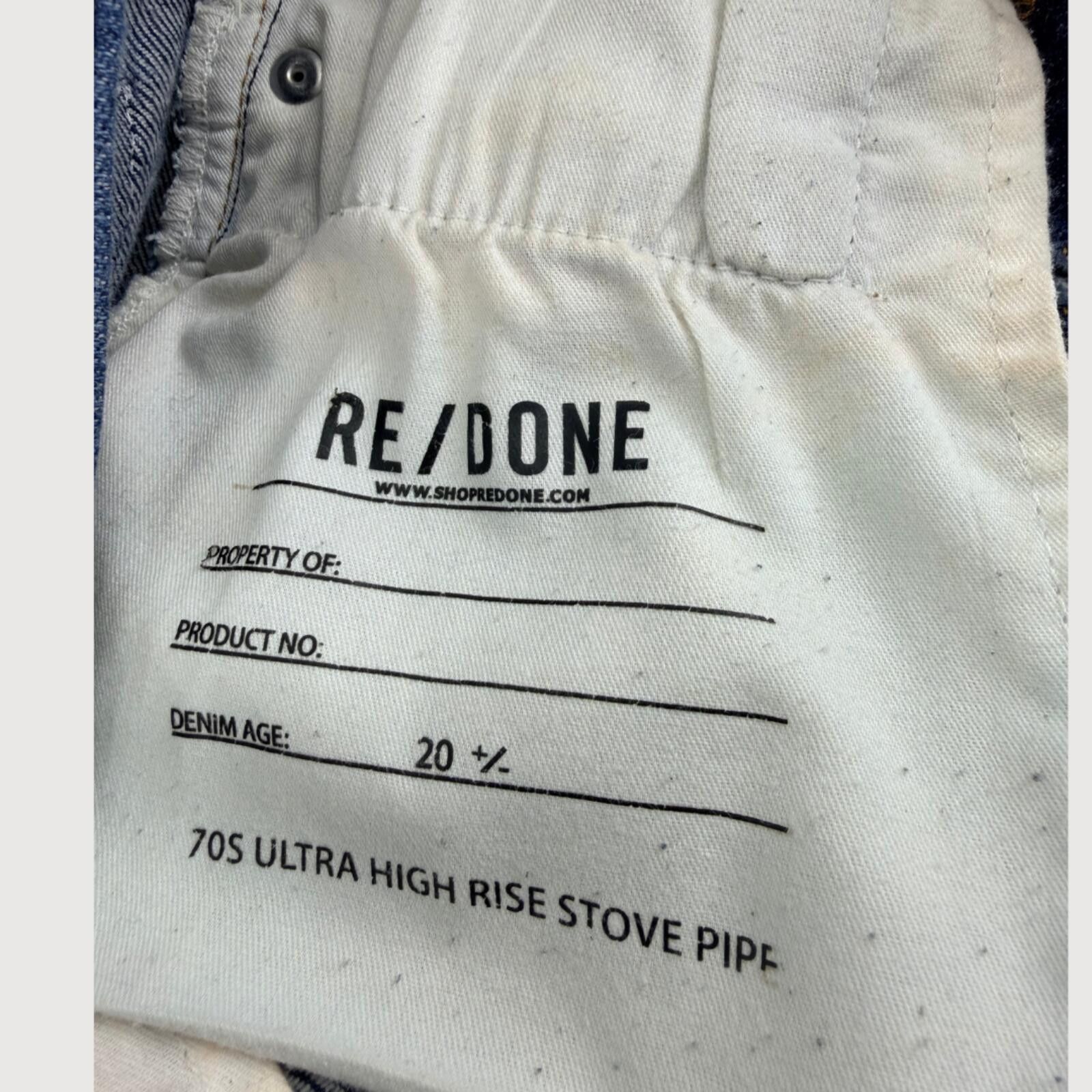 RE/DONE RE/DONE 70s Ultra High Rise Stove Pipe Jeans 24 Size 24" / US 00 / IT 34 - 5 Thumbnail