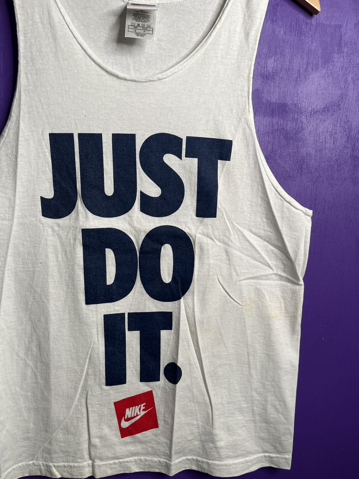 Nike × Vintage Vintage 90s Nike just do it logo tank top Size US S / EU 44-46 / 1 - 3 Thumbnail
