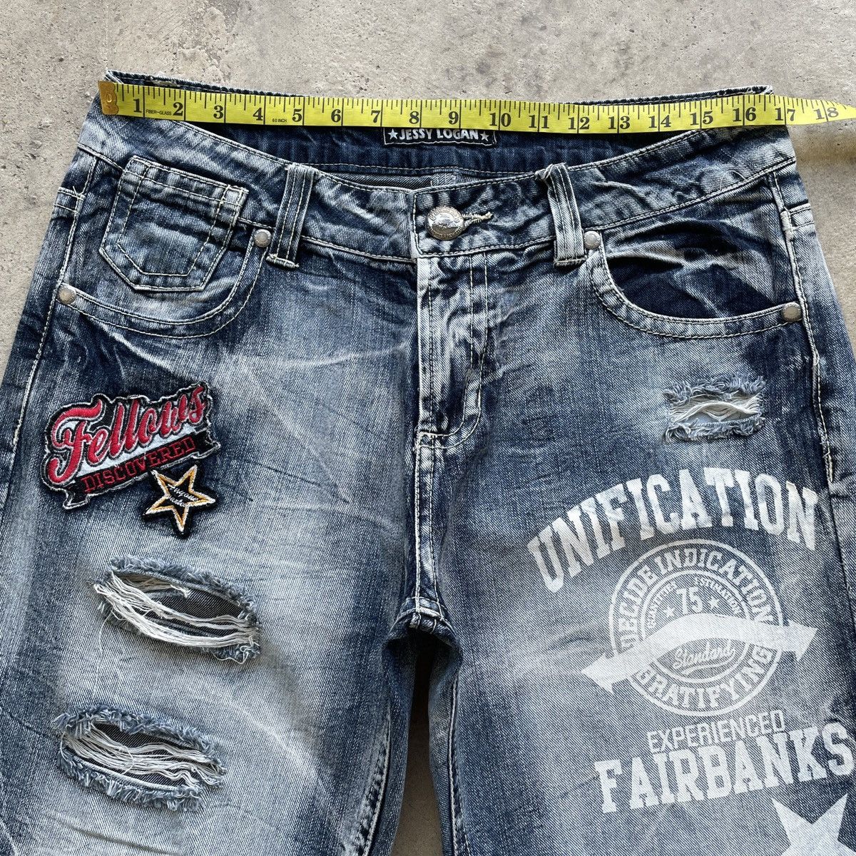 Japanese Brand Vintage Japan Ripped Jeans Faded Distressed Denim Pants RARE Size US 34 / EU 50 - 6 Thumbnail