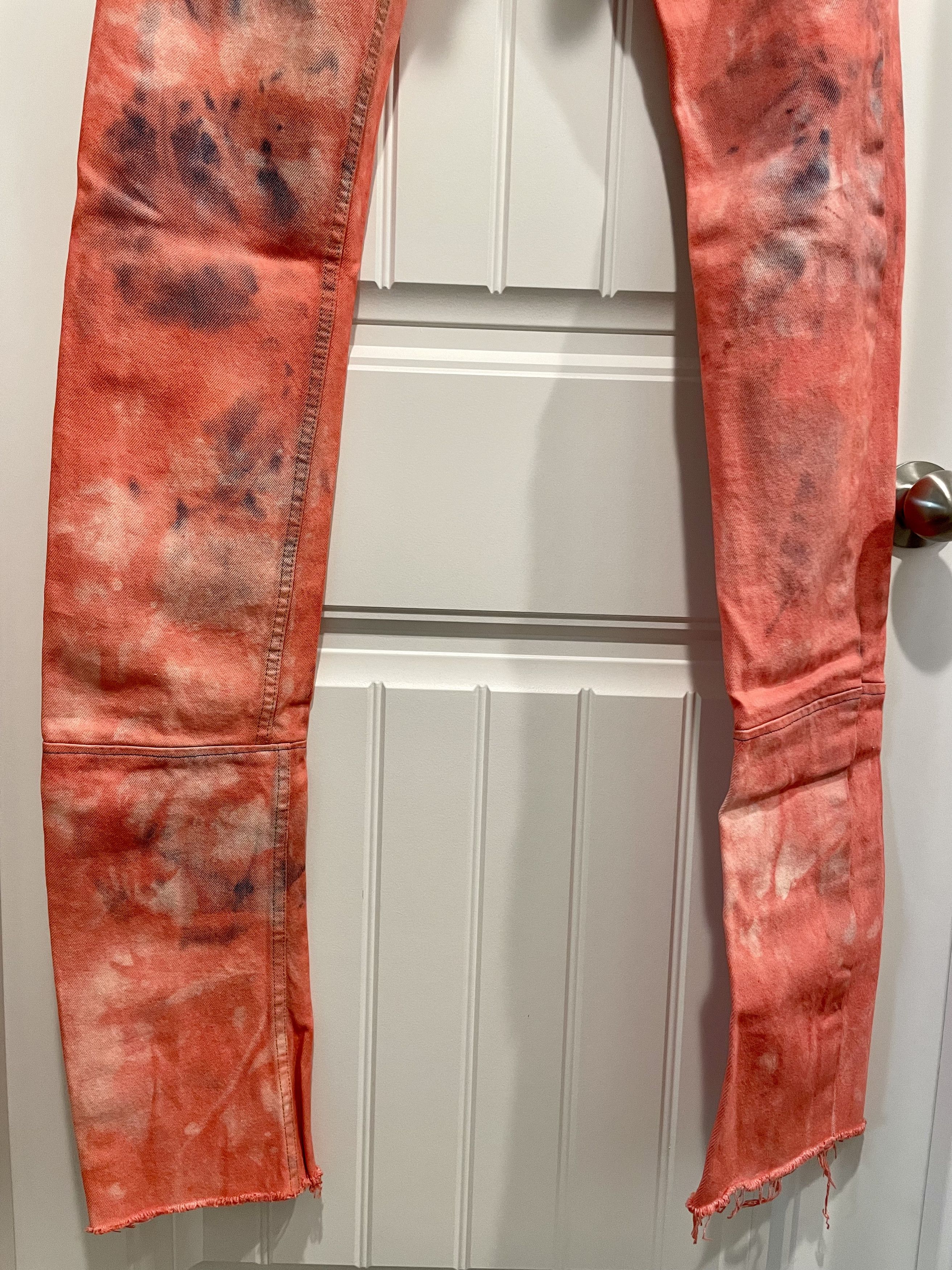 Vale Valelives Red Marble Denim Size US 32 / EU 48 - 3 Thumbnail