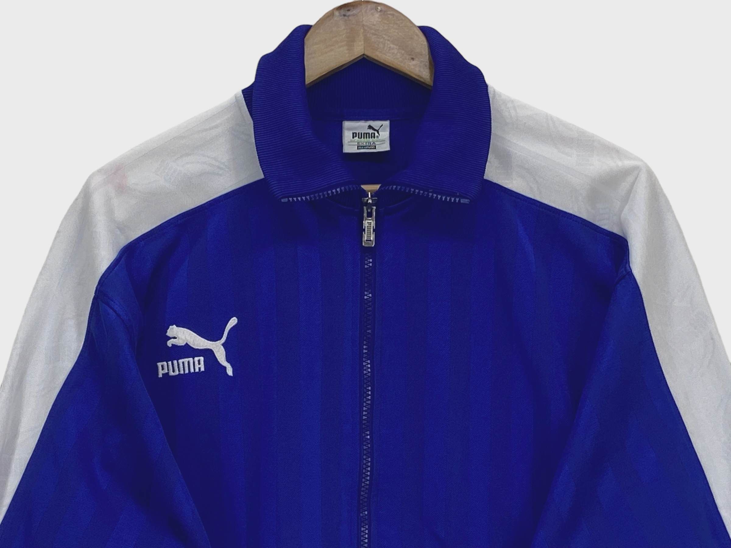 Puma × Vintage Vintage Puma 90s Blue Track Jacket – Retro Sportswear Zip-Up Size US XXS / EU 40 - 3 Thumbnail