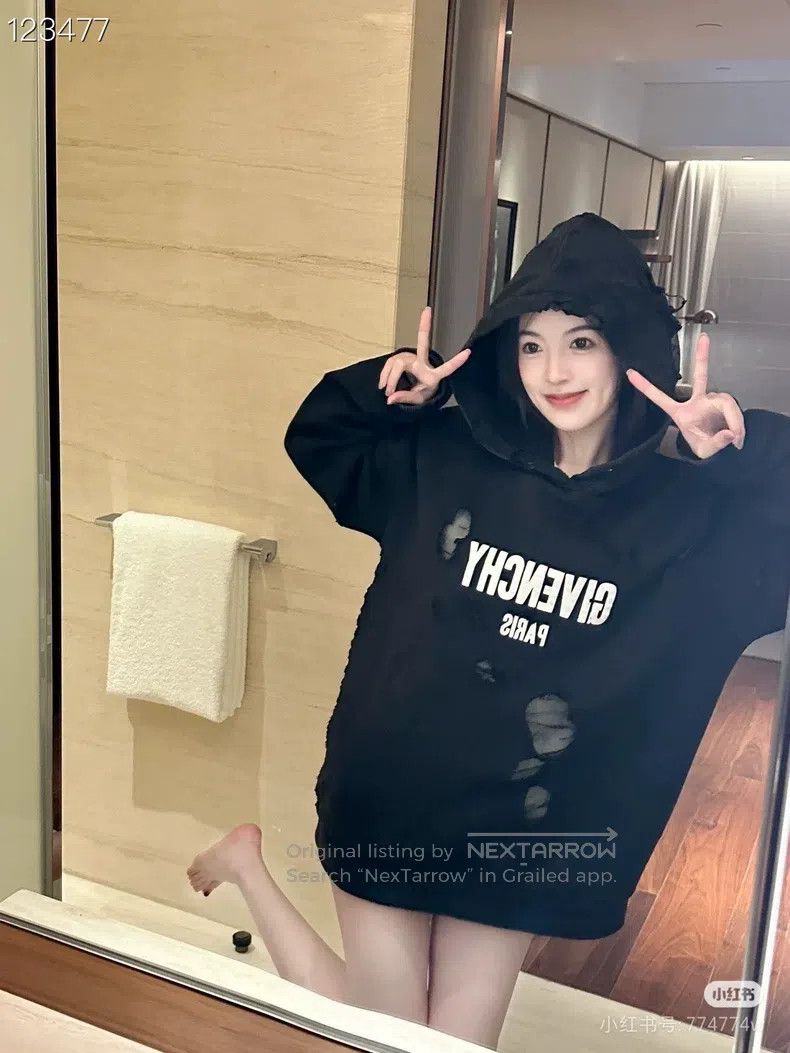 Givenchy Givenchy Large Distressed Hoodie Sweatshirt Size US S / EU 44-46 / 1 - 7 Thumbnail
