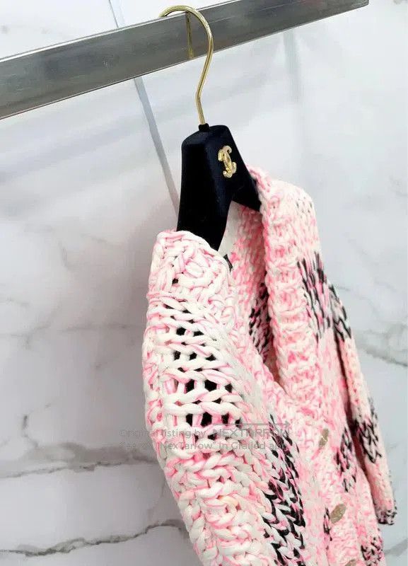 Chanel Chanel Pink Knit Women's Jacket . Size M / US 6-8 / IT 42-44 - 7 Thumbnail