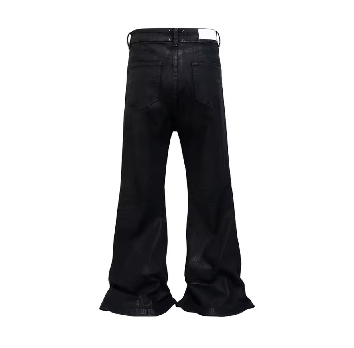 Denime × Japanese Brand Streetwear Black Glue Coated Boot Cut Size US 33 - 11 Thumbnail