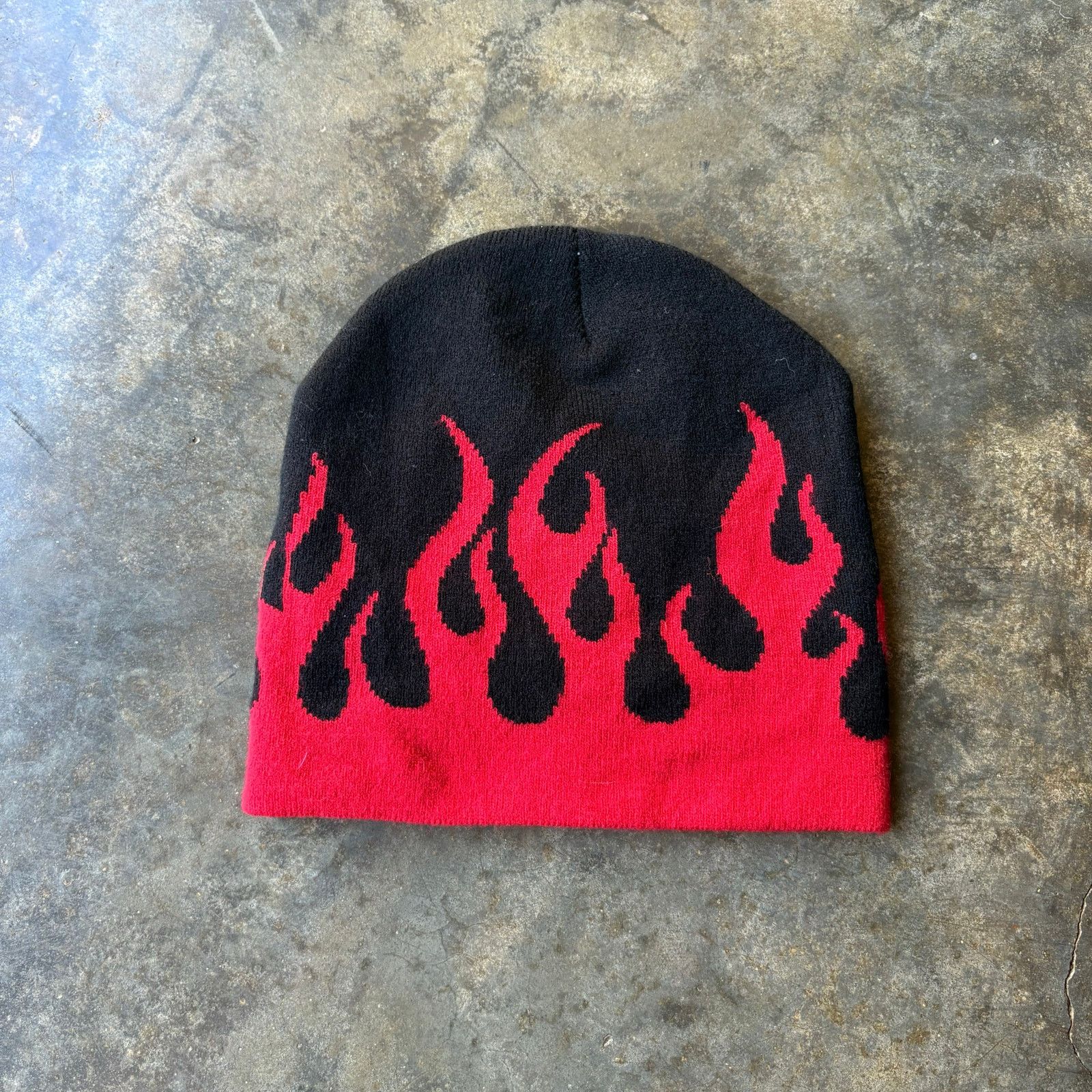 Vintage Flame Style Skater Wraparound Toque Beanie Size ONE SIZE - 2 Thumbnail