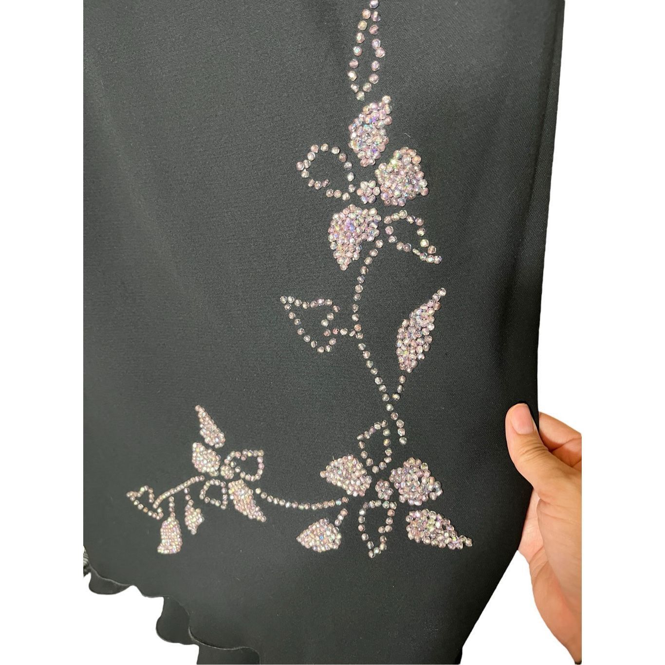 Other Vintage S.L. Fashions Black Dress Beaded Size 18 Size XXL / US 16-18 / IT 52-54 - 4 Thumbnail