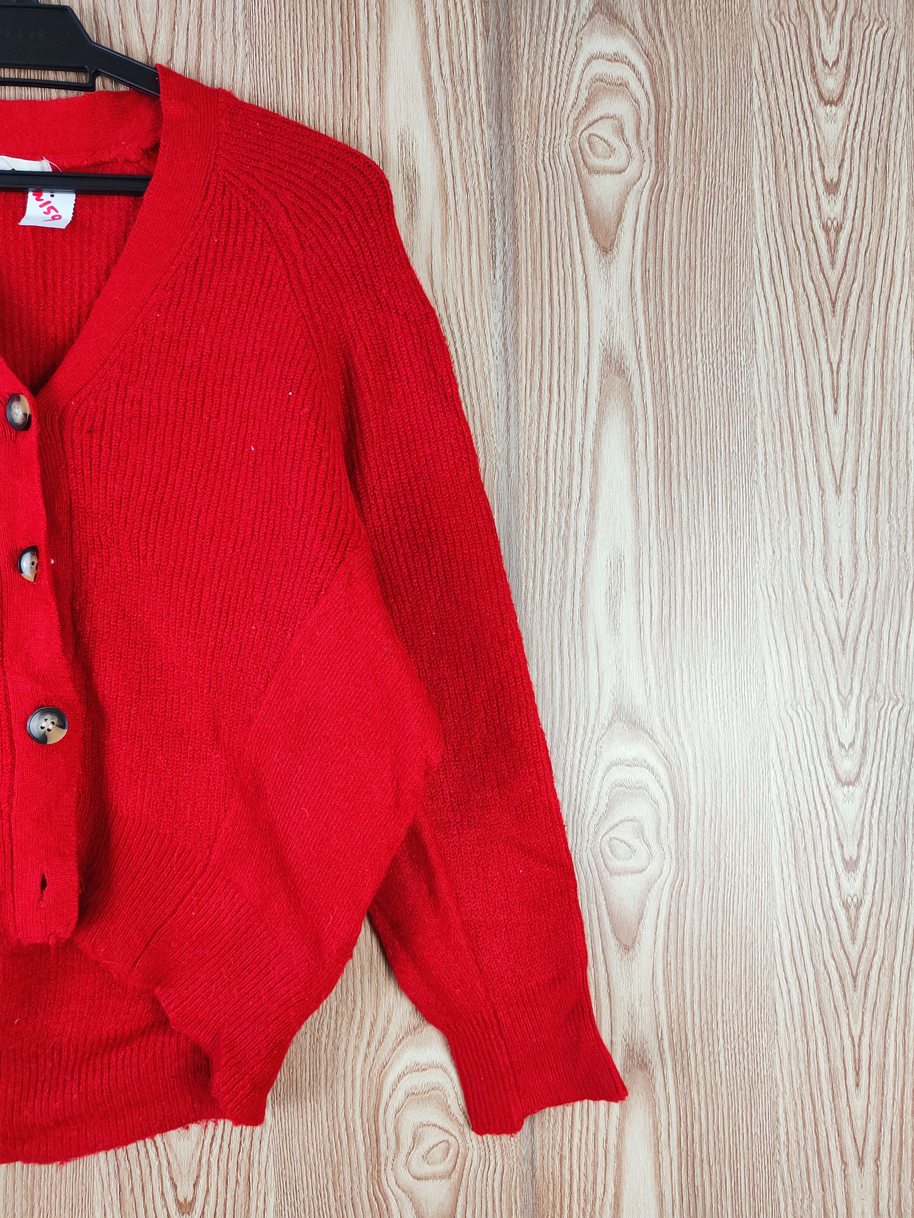 GU GU Red Knitwear Cardigan #W159 Size S / US 4 / IT 40 - 7 Thumbnail