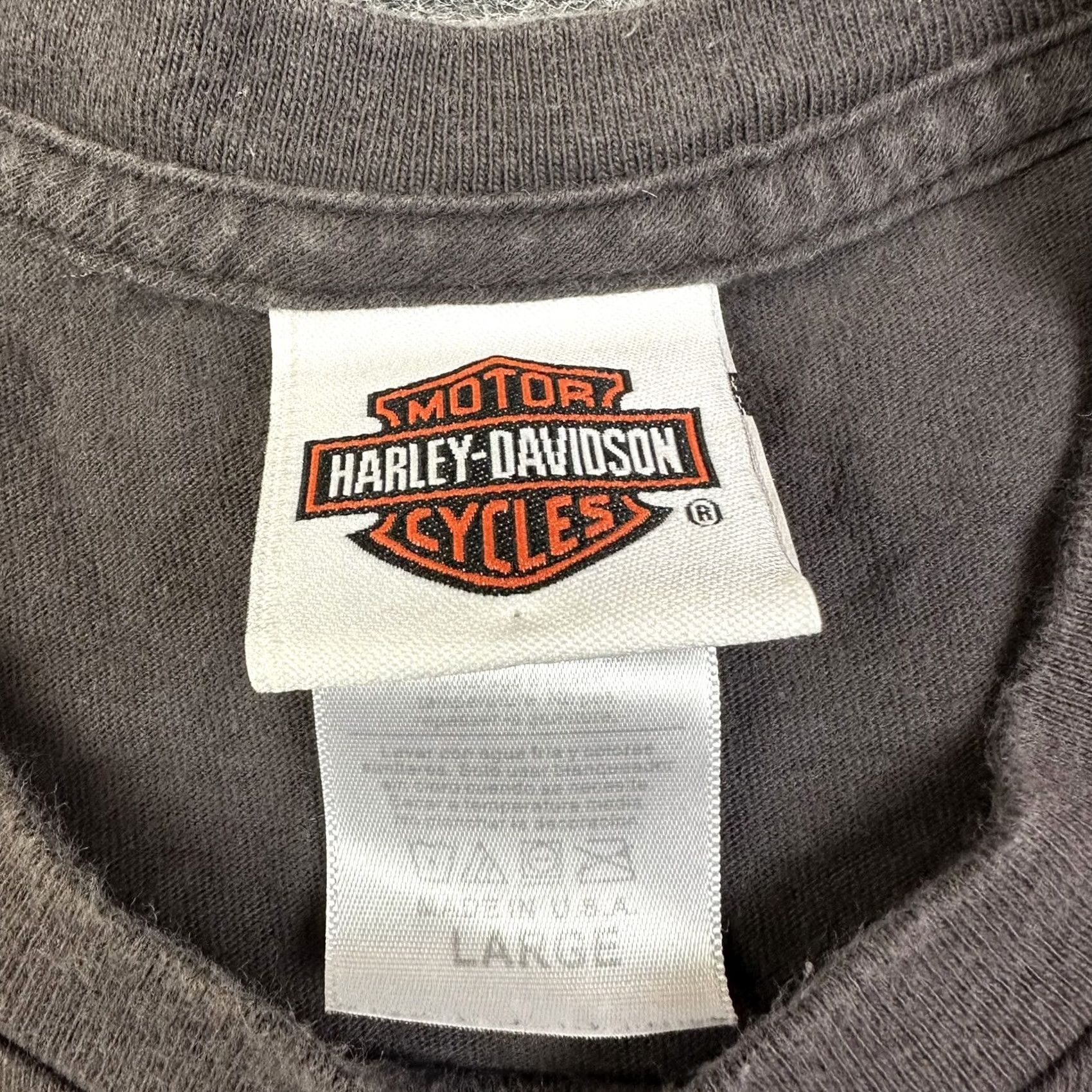 Harley Davidson Harley-Davidson T-Shirt Harley-Davidson Adult Large L Brown Cotton Double-Sided Logo Crew Neck Short Sleeve Vintage No Size US L / EU 52-54 / 3 - 2 Thumbnail