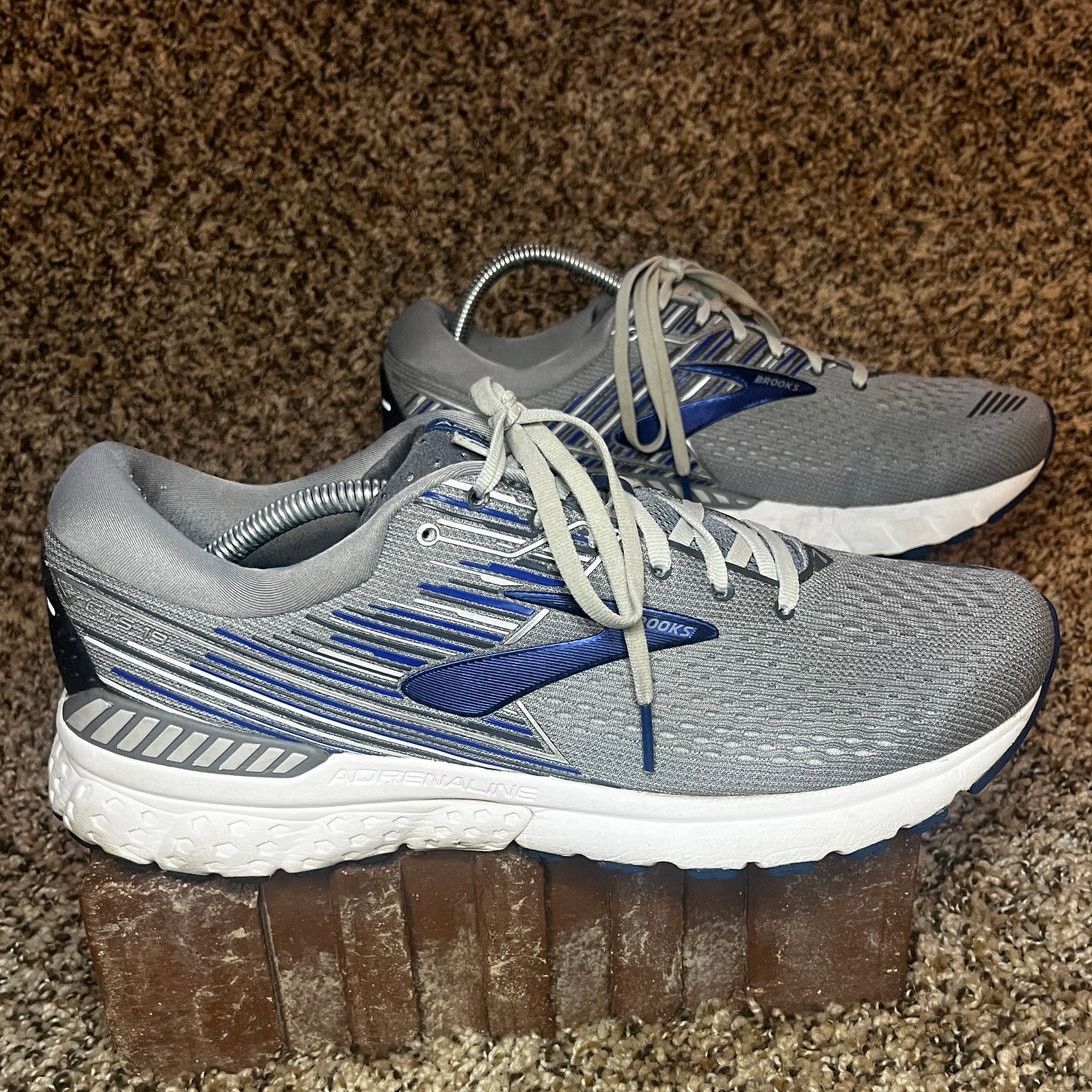 Brooks Brooks Adrenaline GTS 19 Running Sneaker Grey/Blue Men's11.5 Size US 11.5 / EU 44-45 - 7 Thumbnail