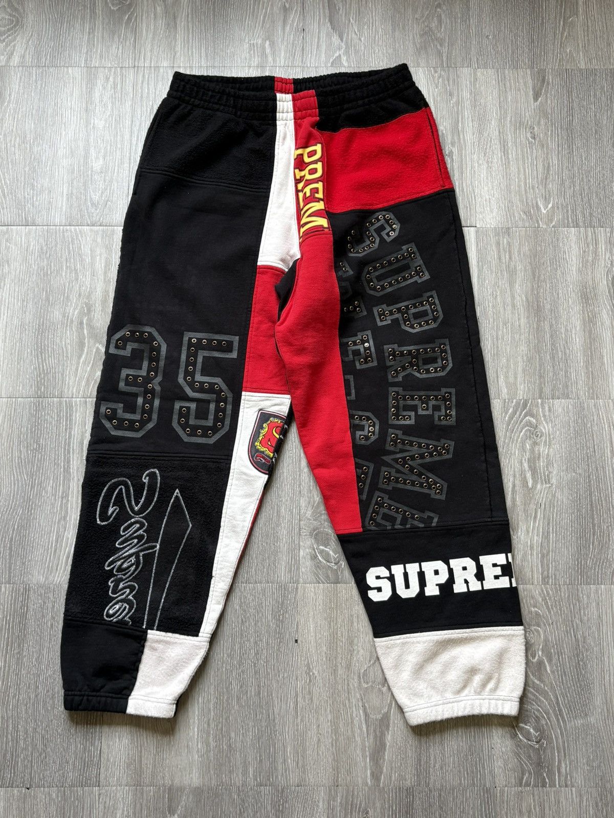 Supreme Supreme Black Patchwork Pants SS25 Size US 34 / EU 50 - 2 Thumbnail