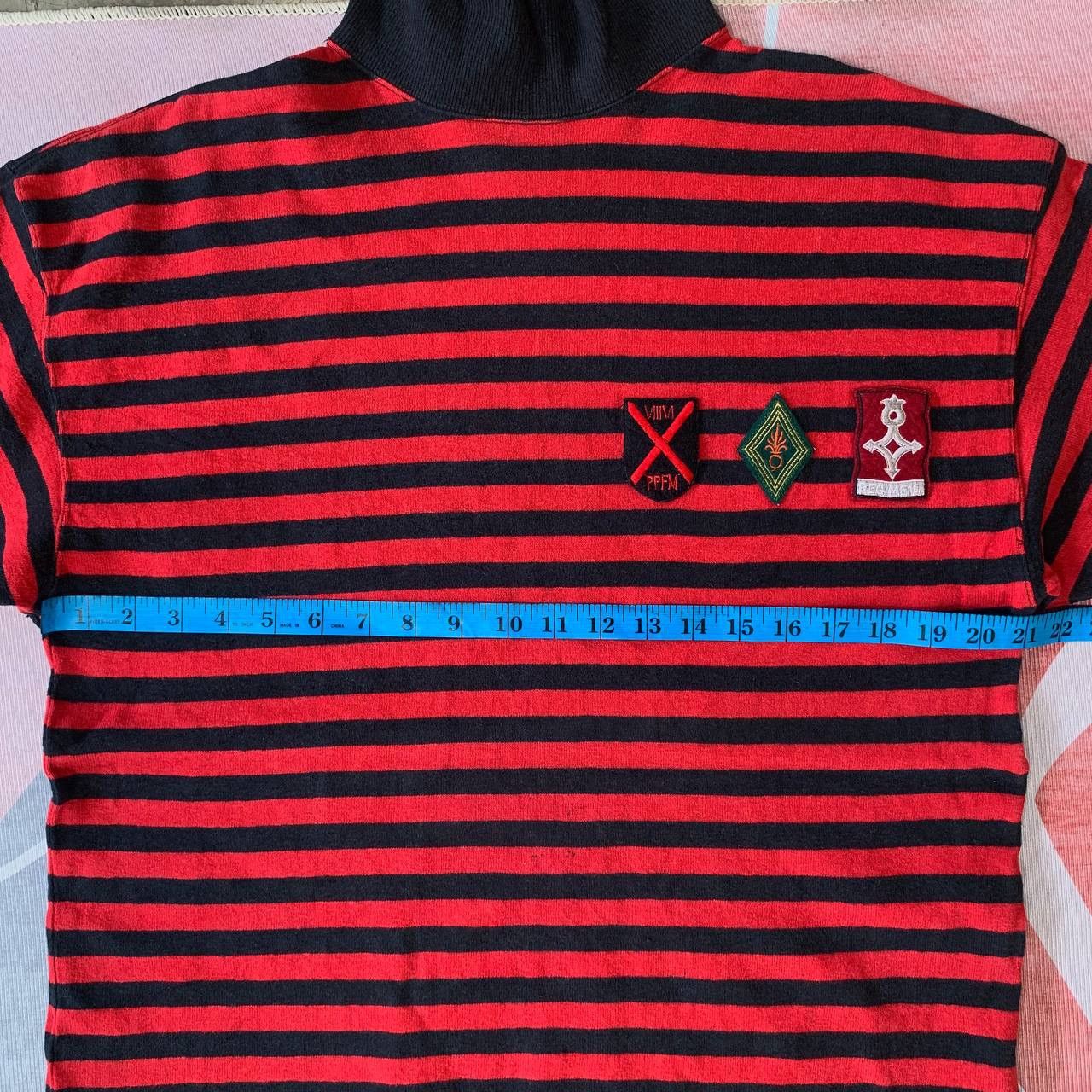 PPFM Vintage Y2K PPFM Red & Black Stripe Punk Sweatshirt Size US M / EU 48-50 / 2 - 10 Thumbnail