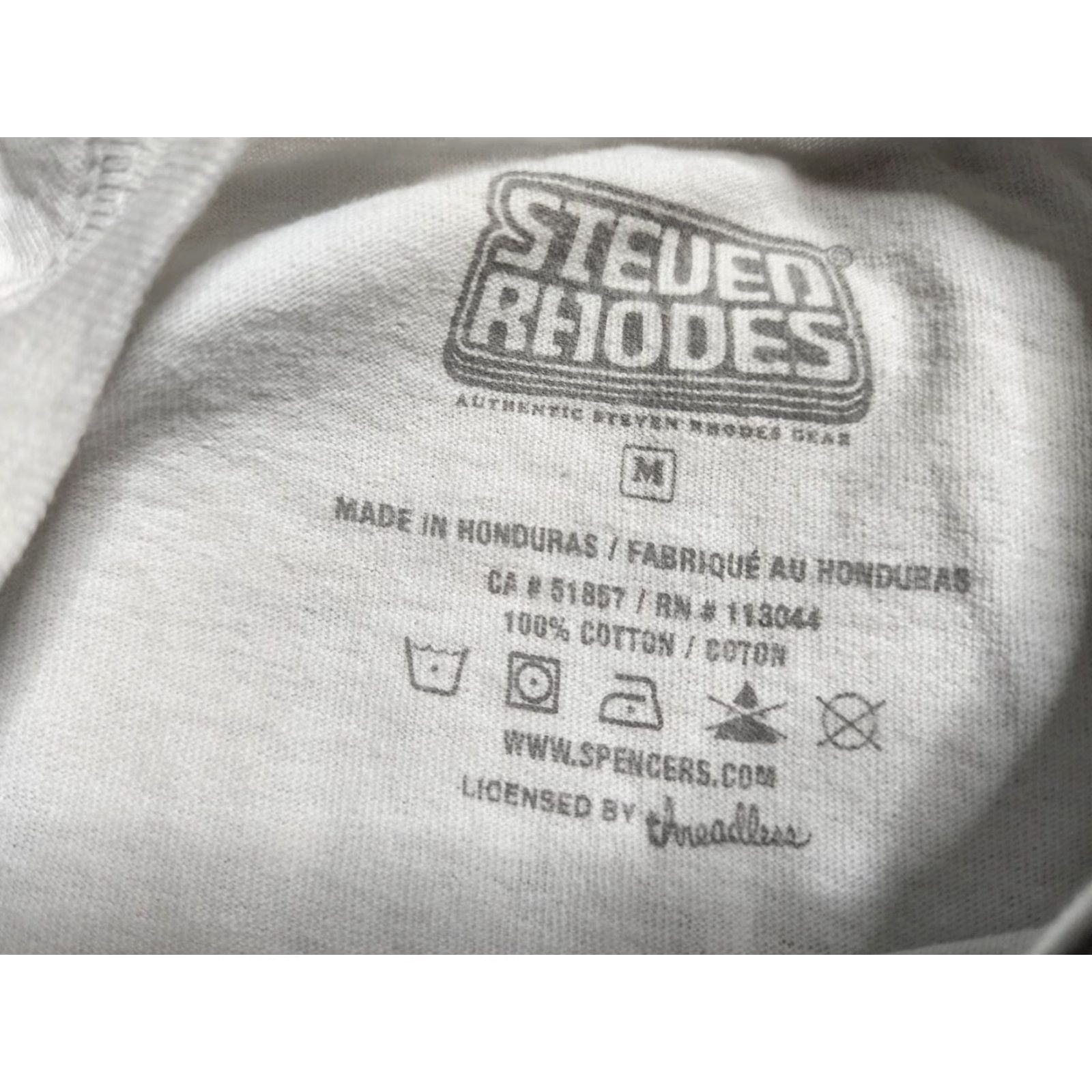 RHODE VINTAGE Steven Rhodes T-Shirt Mens M Distressed Horror Bohemian 60s 70s Logo Graphic White Size US M / EU 48-50 / 2 - 6 Thumbnail