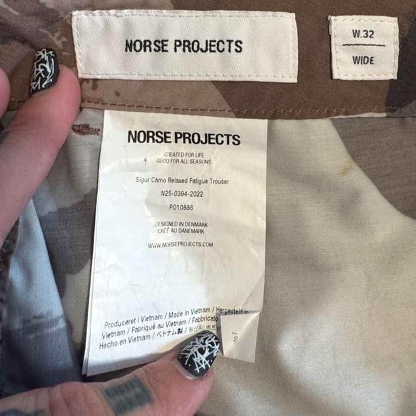 Norse Projects Norse Projects Sigur Camo Fatigue Cargo Trouser - 32 Size US 32 / EU 48 - 7 Thumbnail