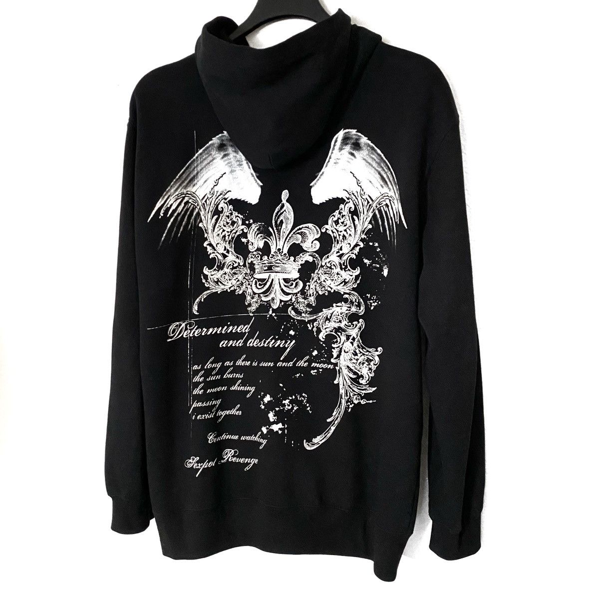 20471120 Sexpot Revenge 'Forbidden' Winged Skull Hoodie Size US XL / EU 56 / 4 - 4 Thumbnail
