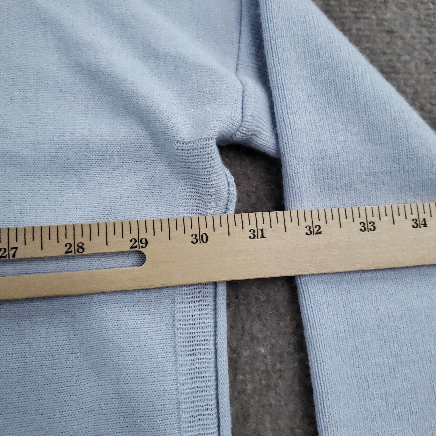 Vintage Mer Sea & Co Sweater Womens One Size Blue Oversized Poncho Pullover Knit Crew Neck 3/4 Sleeve Dolman Patch Pockets Knit Styling Womens Size ONE SIZE - 4 Thumbnail
