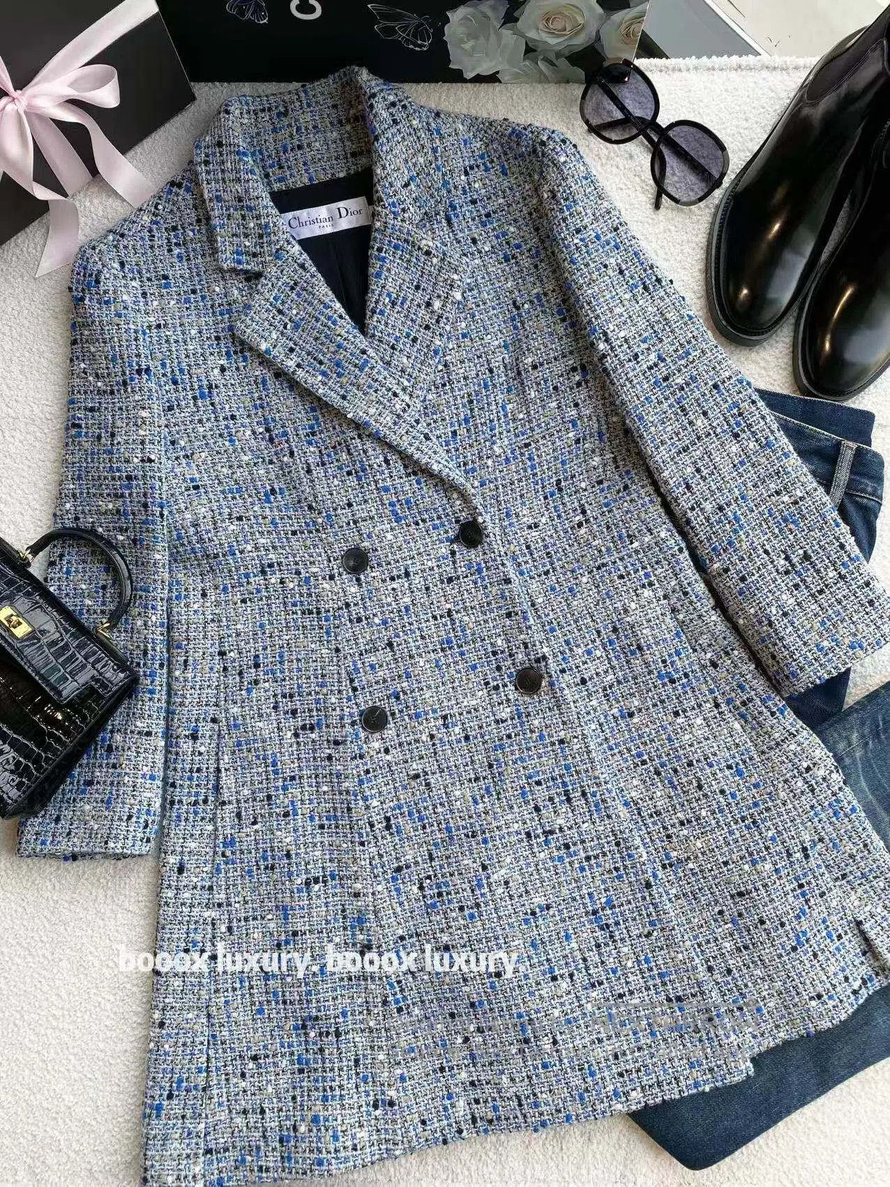 Dior Dior Tweed woven woolen coat| Size XS / US 0-2 / IT 36-38 - 1 Thumbnail